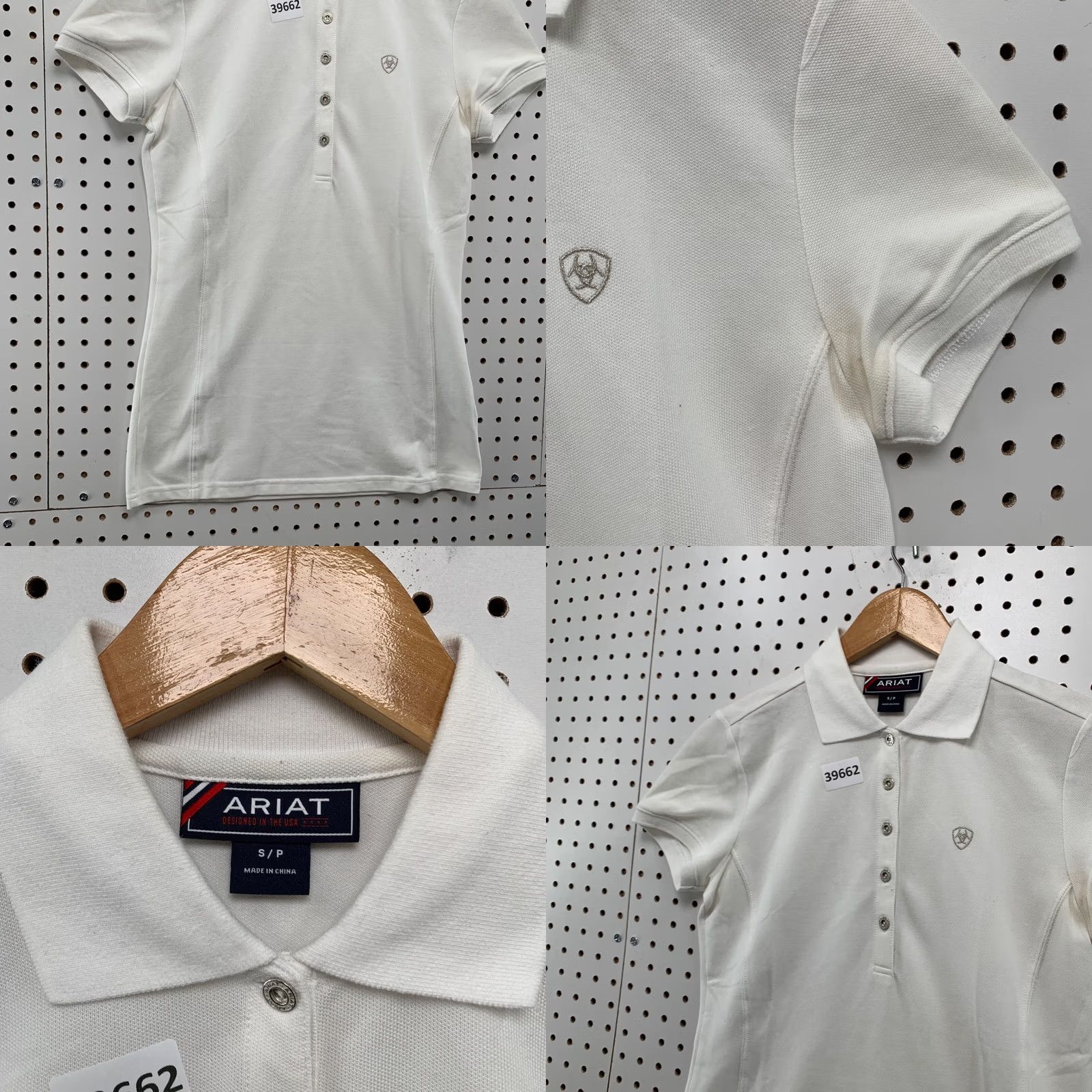 Ariat Ariat Collared Polo Shirt Womens Small White Short Sleeve 15x25.5 Size S / US 4 / IT 40 - 8 Thumbnail