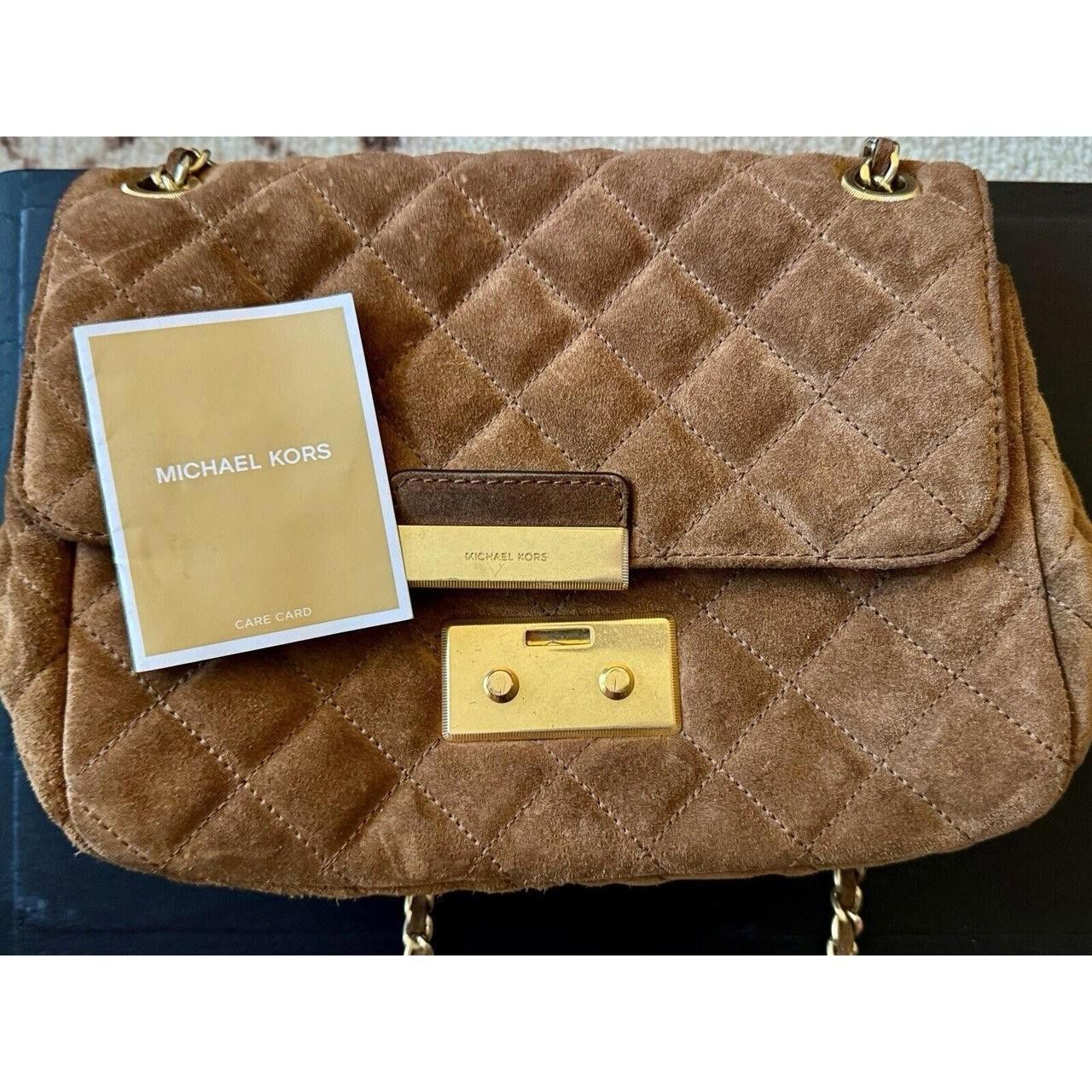 Designer Women's Brown and Gold Bag Size ONE SIZE - 2 Thumbnail