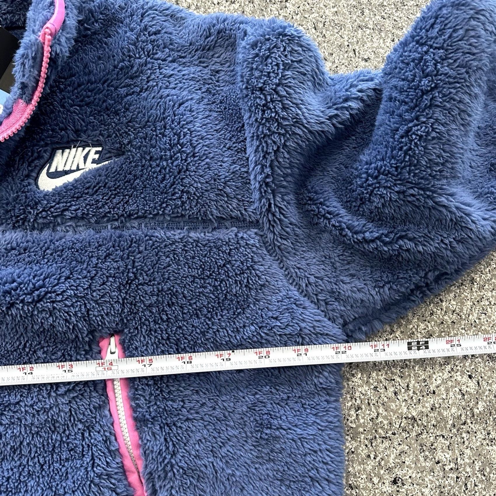 Nike Nike Women's Sweatshirt Pullover 1/4 Zip Fleece Blue M Sherpa Vintage CJ6282 Size M / US 6-8 / IT 42-44 - 4 Thumbnail