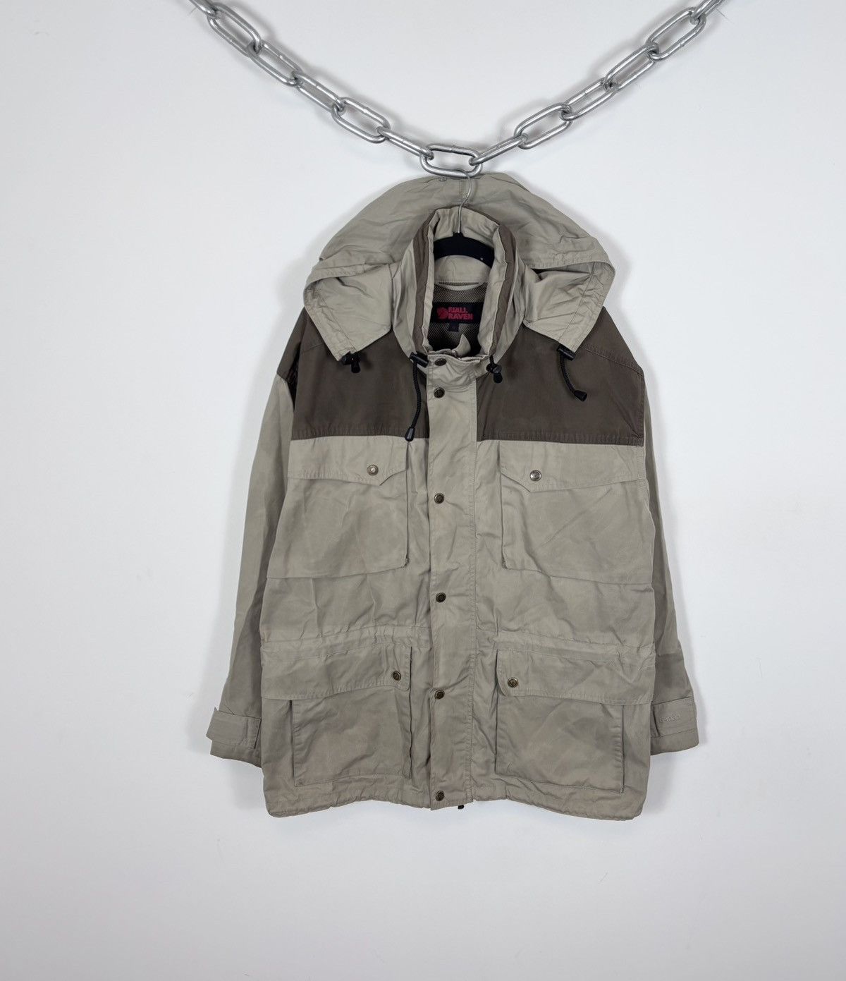 Fjallraven Fjallraven G-1000 Vintage Men’s Beige/Brown Hooded Jacket Size US M / EU 48-50 / 2 - 1 Thumbnail