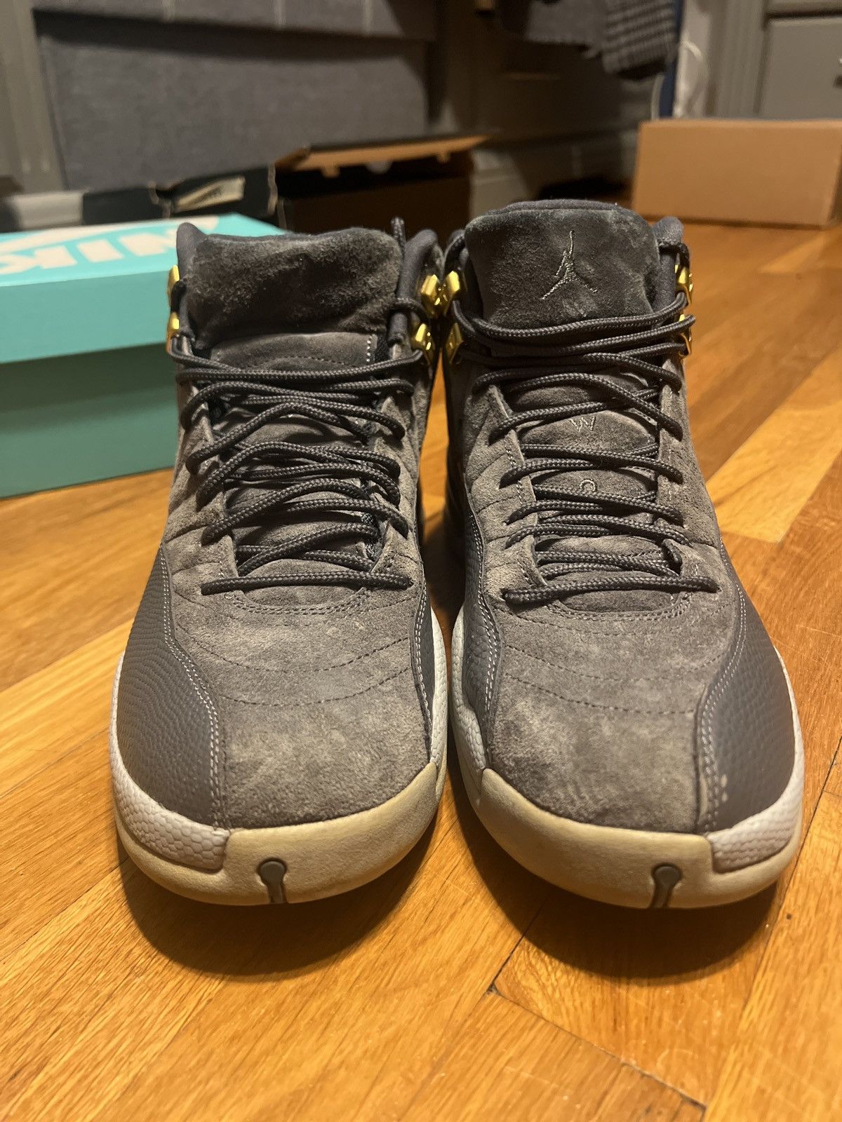 Jordan Brand Jordan 12 Retro Dark Grey Size US 12 / EU 45 - 4 Thumbnail
