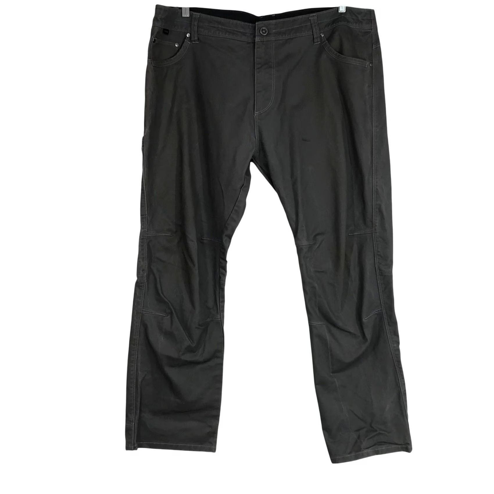 Vintage KUHL Mens Pants Gray Cargo Work Casual Straight Leg 34x30 Pockets Wrinkle Resistant Easy Care 5-Pocket Chino Rydr Outdoor Hiking Vintage No Size US 36 / EU 52 - 2 Thumbnail