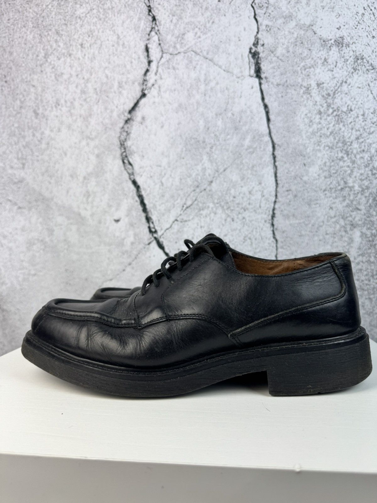 Vintage Rare Italian 90s Vintage Chunky Platform Shoes Leather Rick Size US 9 / EU 42 - 1 Thumbnail