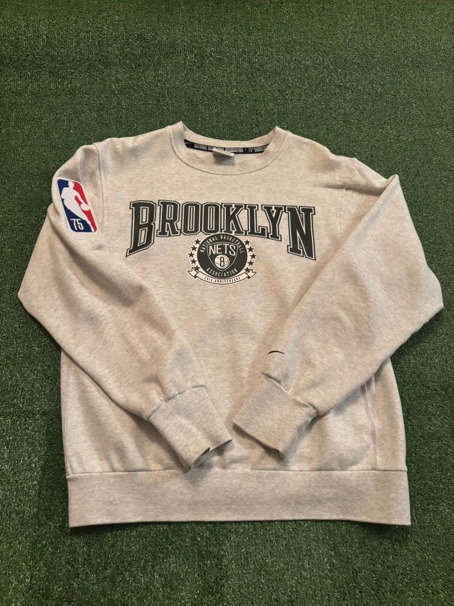 NBA × Nike Nike Brooklyn Nets Crewneck 75th anniversary Size US S / EU 44-46 / 1 - 1 Thumbnail