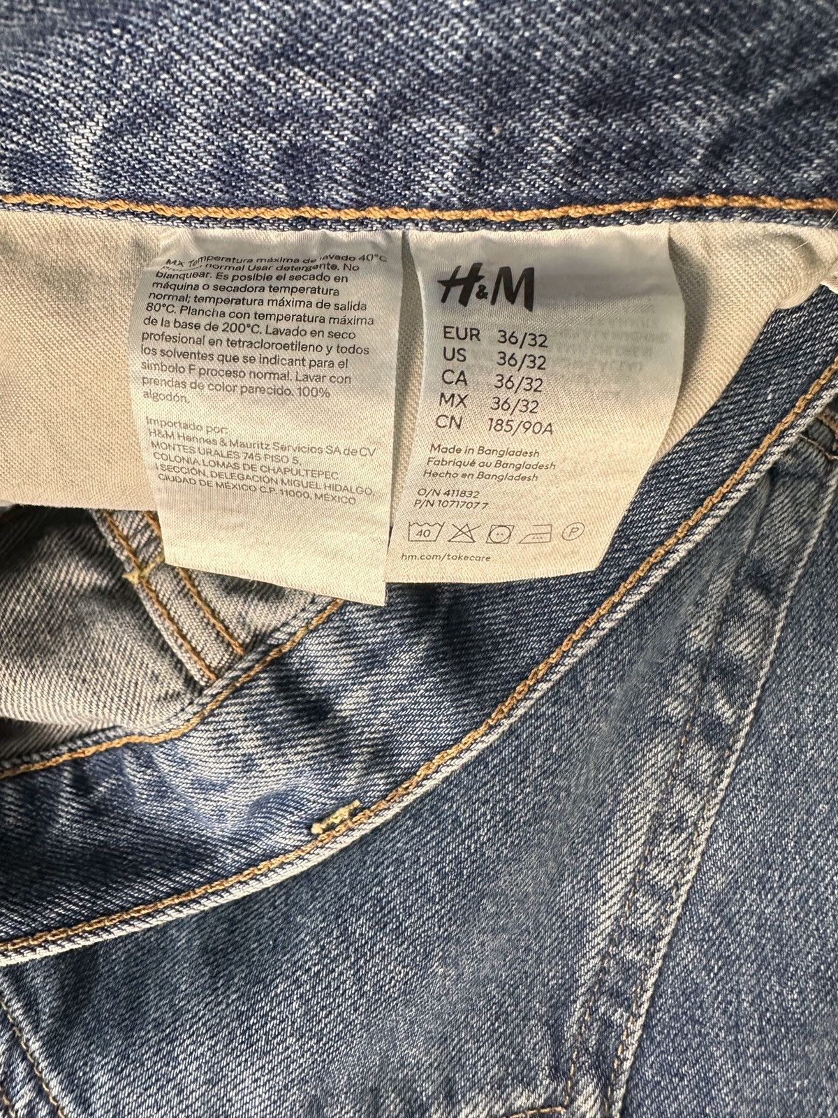 Designer × H&M Blue H&M Relaxed Fit Coupe Jeans Size US 36 / EU 52 - 6 Thumbnail