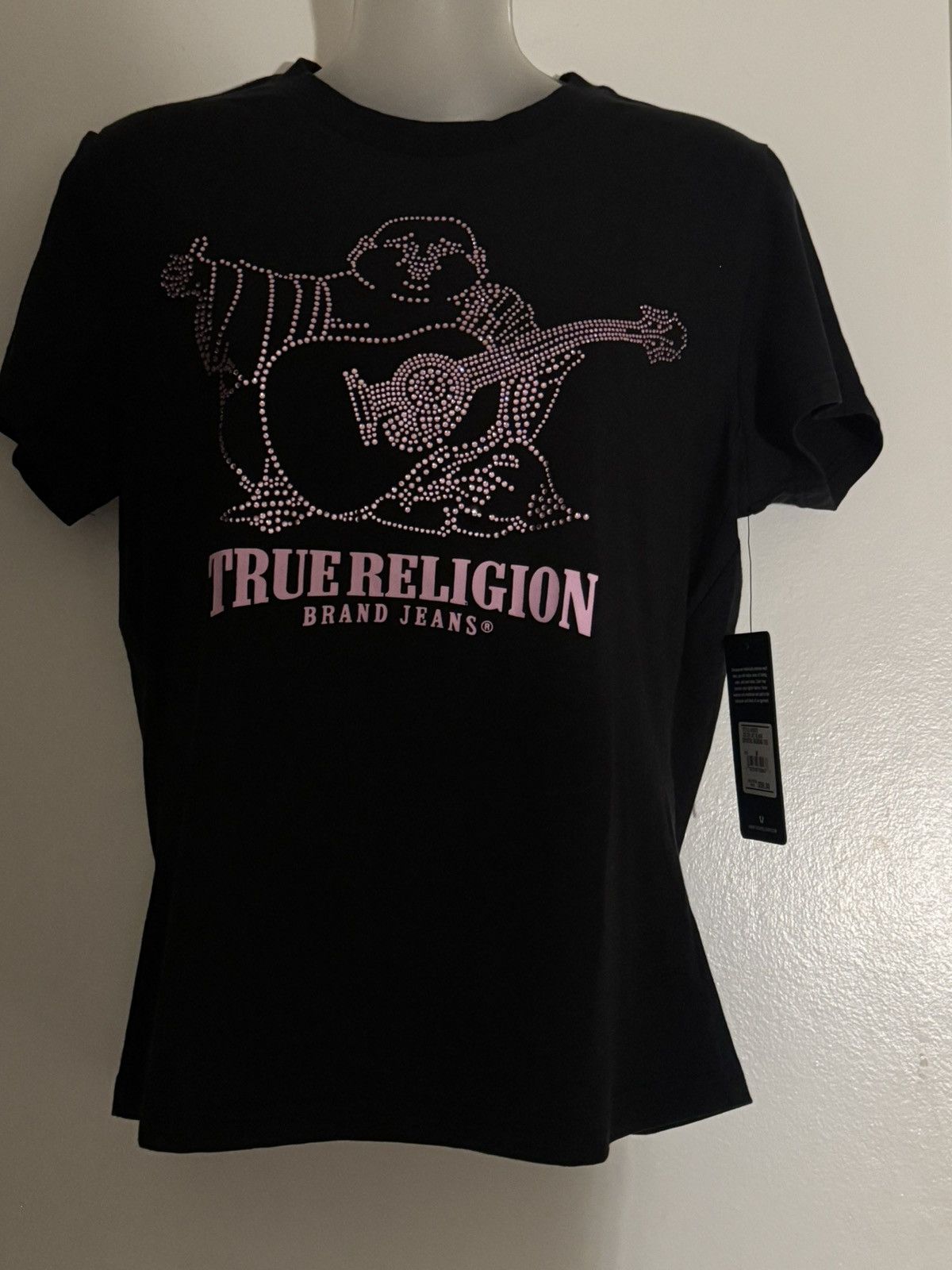 True Religion True Religion Pink Crystal Buddha Tee – Y2K Rhinestone Size M / US 6-8 / IT 42-44 - 8 Thumbnail