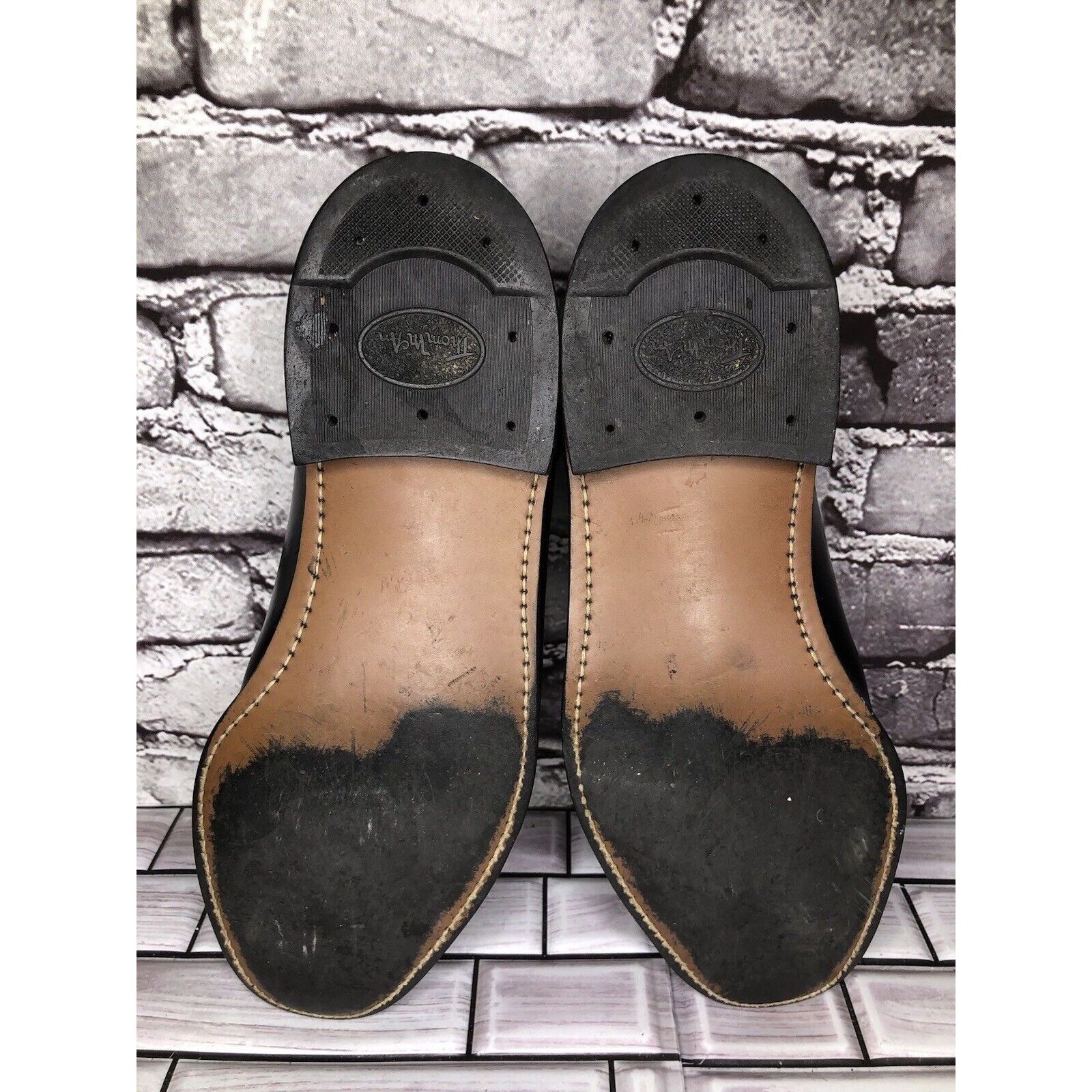 Other Cloud Club Black Leather Mock Apron Lace Up Oxfords Dress Sh Size US 11 / EU 44 - 16 Thumbnail