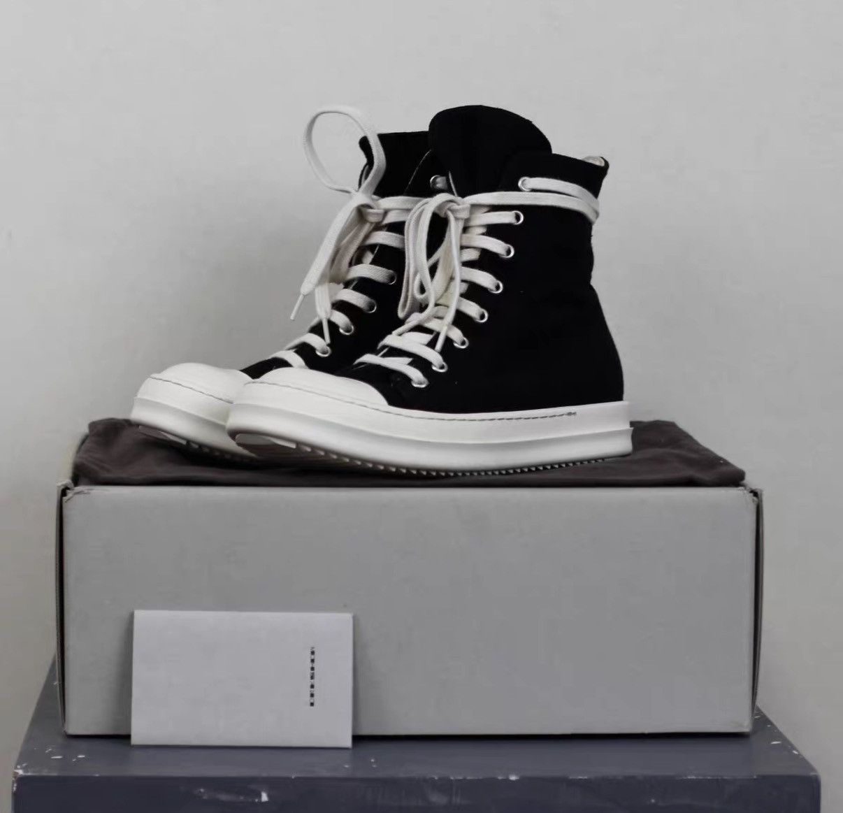 Rick Owens Rick Owens High-Top Canvas Bubble Converse-Inspired Sneakers Size US 7 / IT 37 - 1 Thumbnail