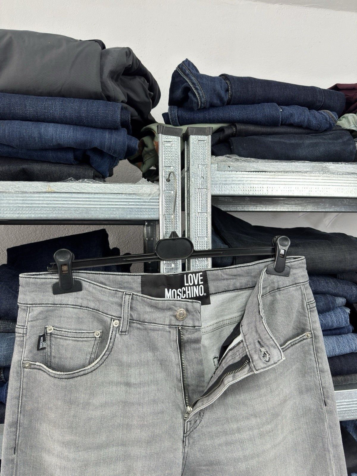 Moschino Love Moschino Men Distressed Gray Jeans Size 33 Size US 33 - 11 Thumbnail