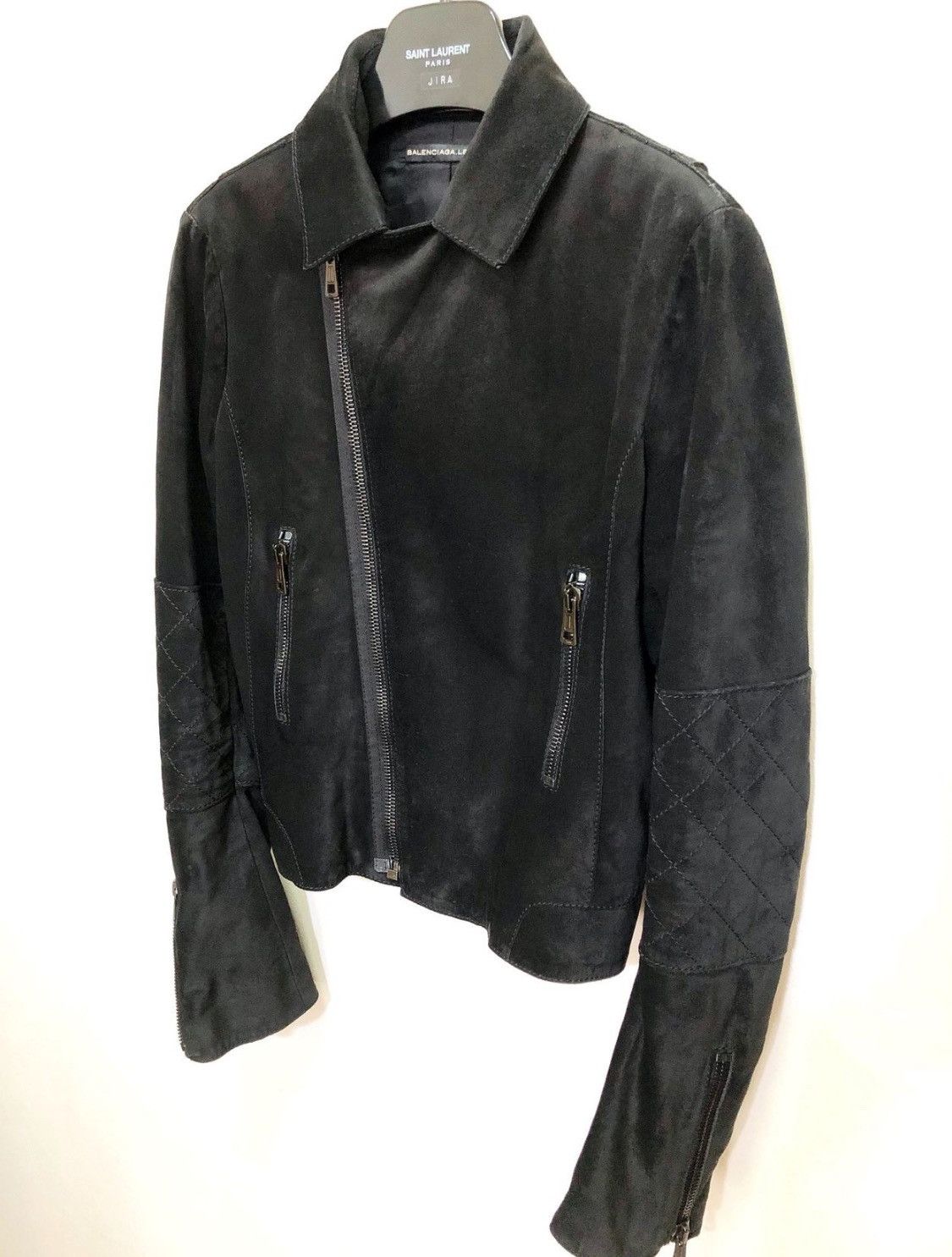 Balenciaga Balenciaga Suede moto jacket biker Size S / US 4 / IT 40 - 3 Thumbnail