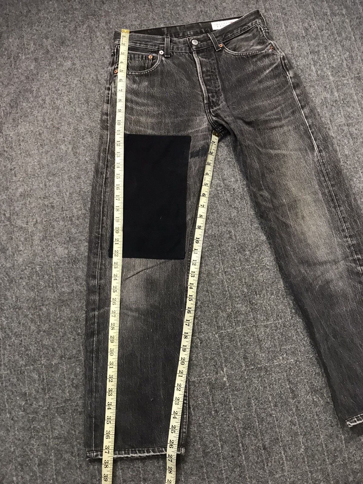 Levi's Vintage Clothing Vintage 501 France Black Denim Jean Zipper Flaps Pocket E179 Size US 29 - 16 Thumbnail