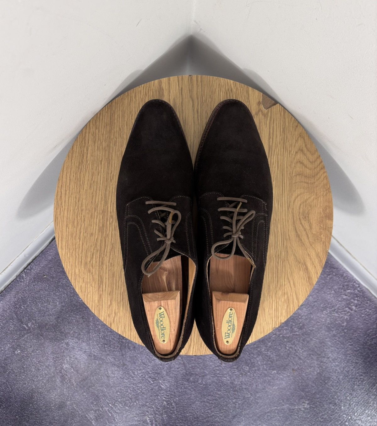 Heinrich Dinkelacker Heinrich Dinkelacker Men’s Dark Brown Suede Leather Shoes Size US 12 / EU 45 - 15 Thumbnail