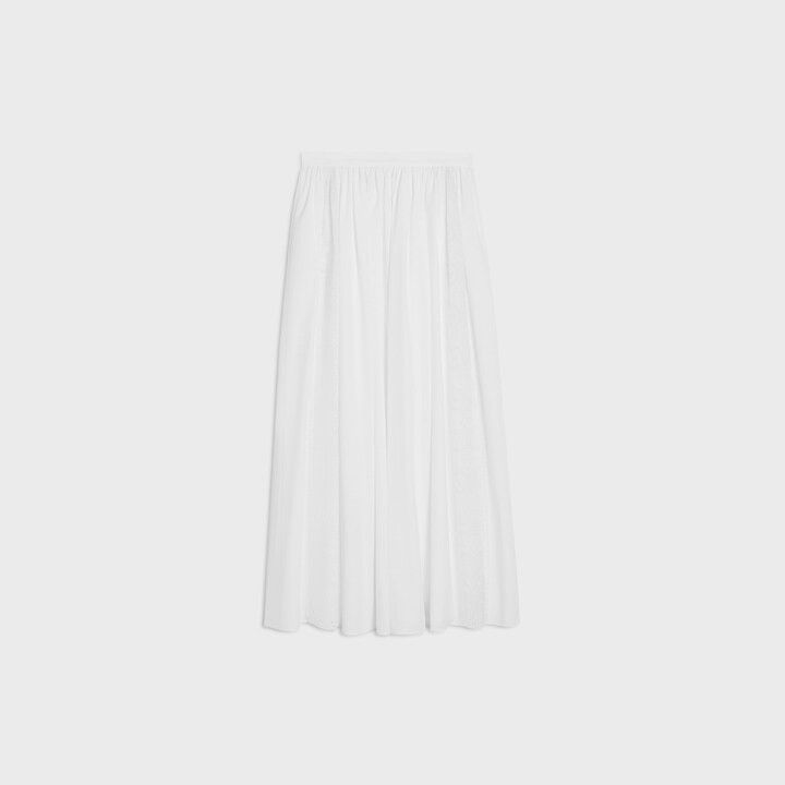 Celine os11x0526 Midi Skirt in White Size 27" / US 4 / IT 40 - 2 Thumbnail