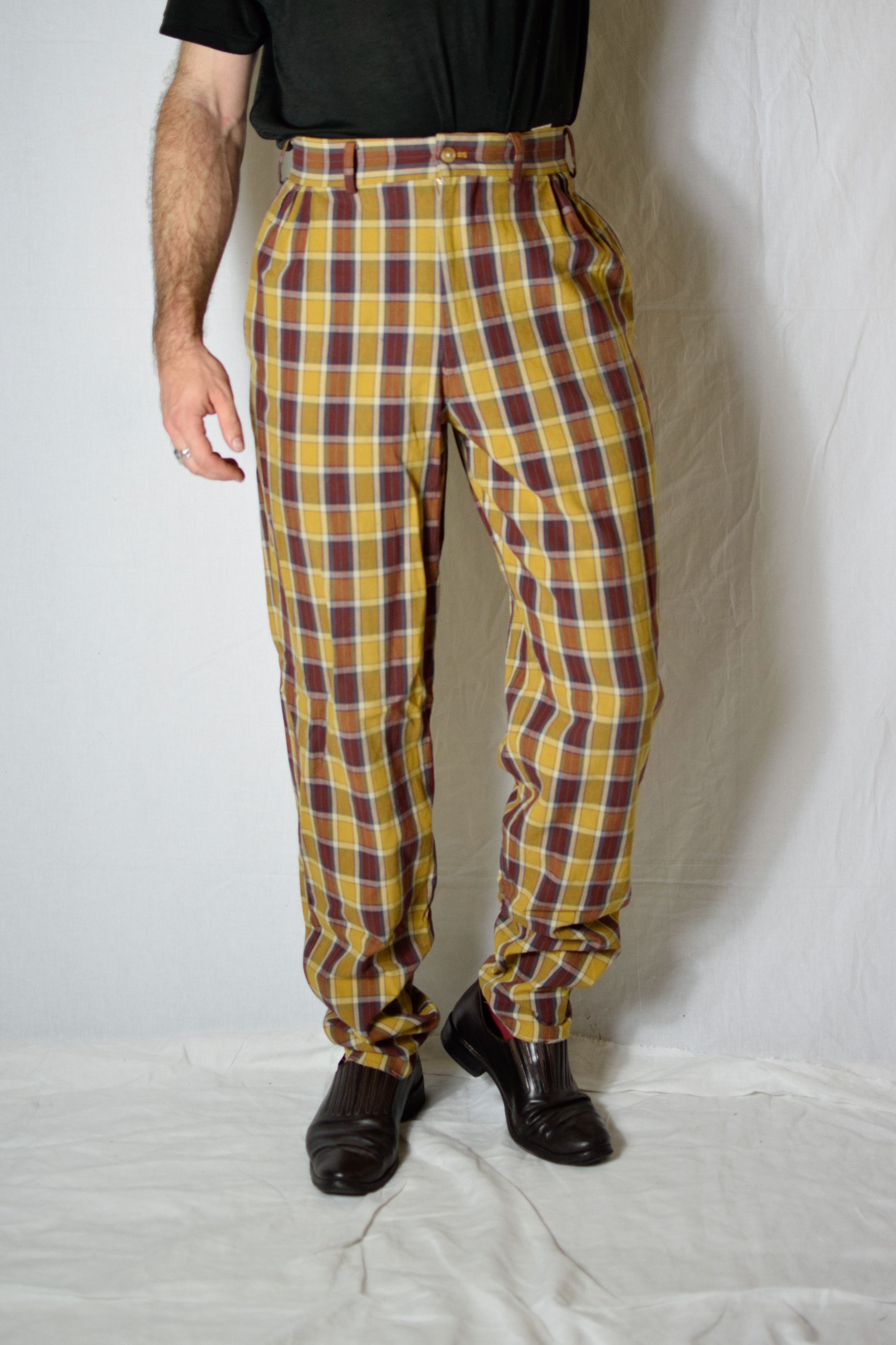 Yohji Yamamoto YYPH SS89 Archive Plaid Pants Size US 30 / EU 46 - 4 Thumbnail