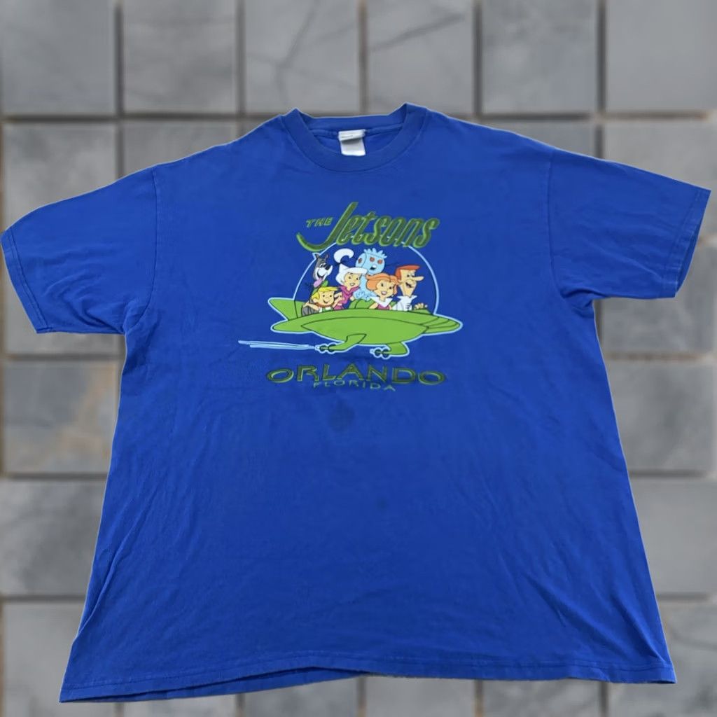 Vintage VINTAGE Hanna-Barbera Jetsons Shirt Mens XL Blue 90s Cartoon T-Shirt Crew Neck Short Sleeve Graphic Print Florida Orlando Boys Mens Size US XL / EU 56 / 4 - 1 Thumbnail