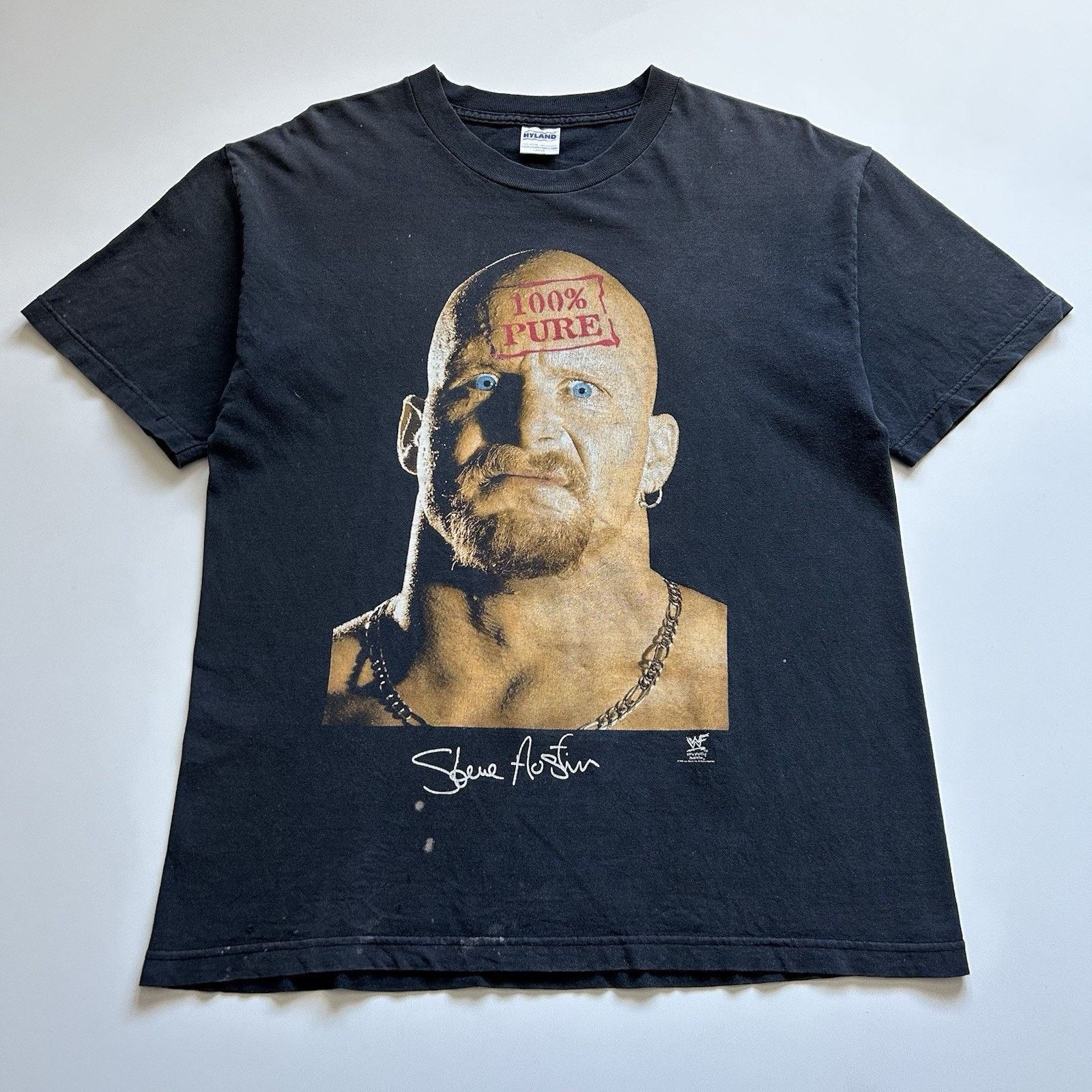 Vintage × WWF Vintage 90s Stone cold unofficial state bird t-shirt