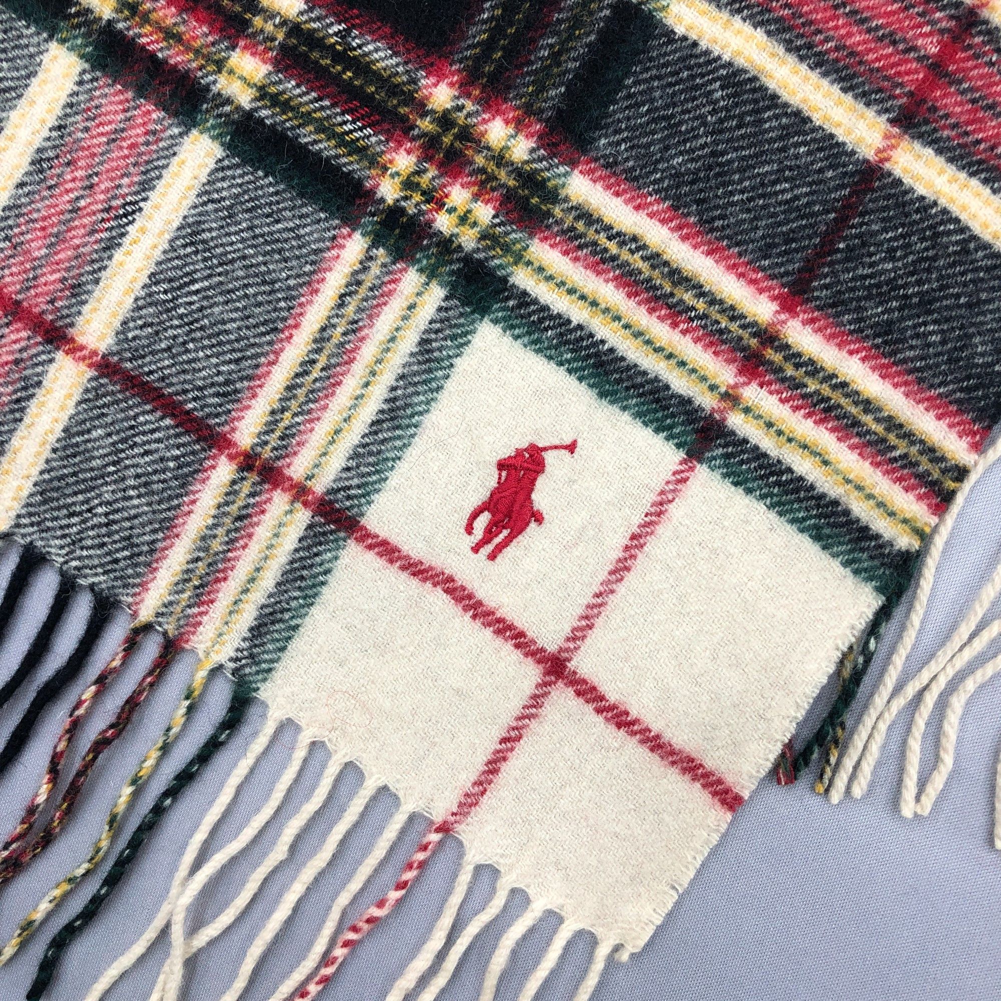 Ralph Lauren Vintage Ralph Lauren Scarf Muffler Wool Stole Wraps Scarves Size ONE SIZE - 7 Thumbnail