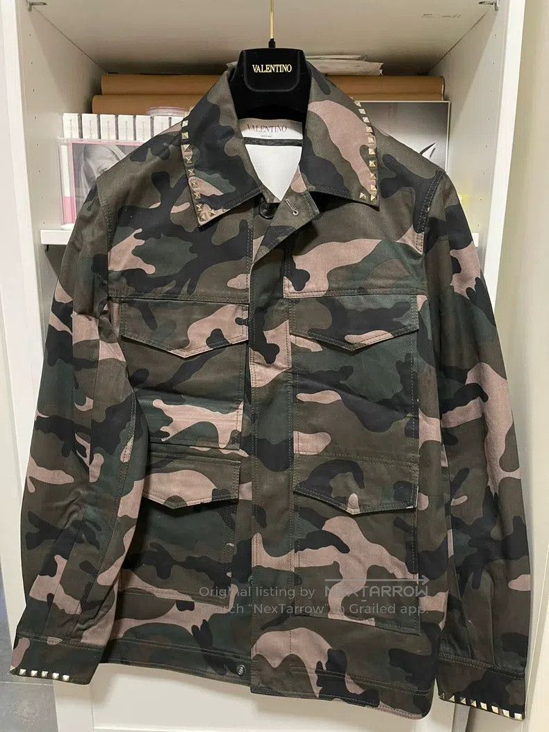 Valentino Valentino Camouflage studded jacket Size US XL / EU 56 / 4 - 1 Thumbnail