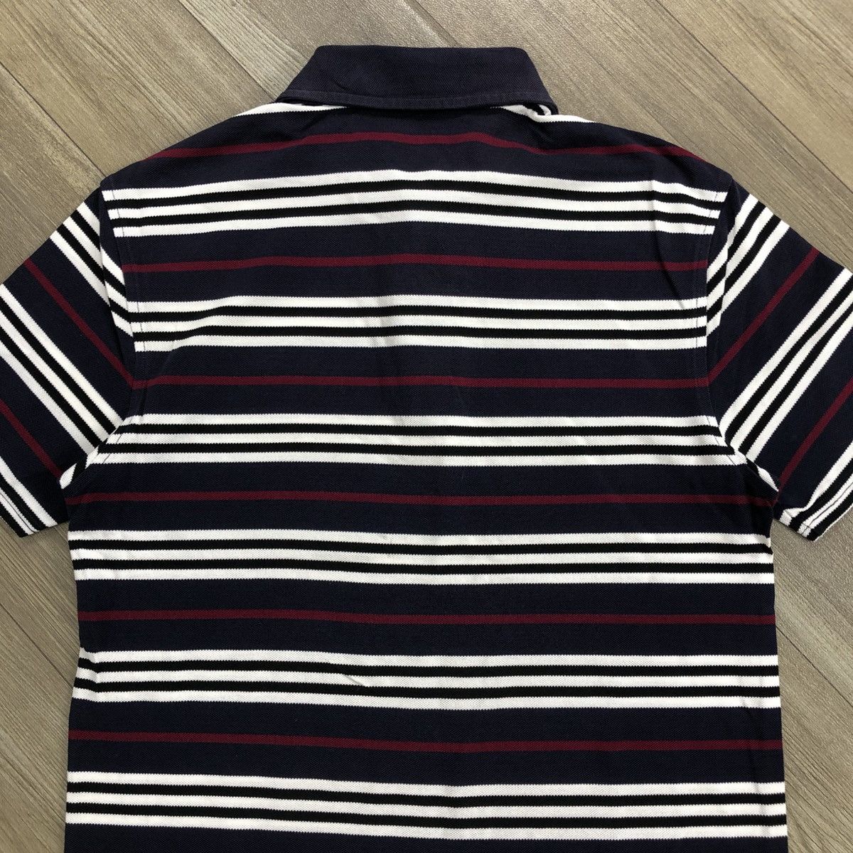 Burberry × Designer × Vintage Vintage Burberry London Black Label Striped Polo Shirt Size US M / EU 48-50 / 2 - 9 Thumbnail