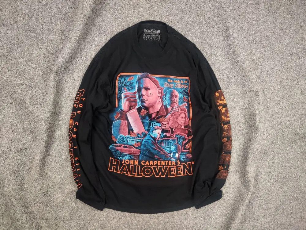 Vintage John Carpenter Halloween movie Art Long Sleeve Vintage Style Size US XL / EU 56 / 4 - 1 Thumbnail