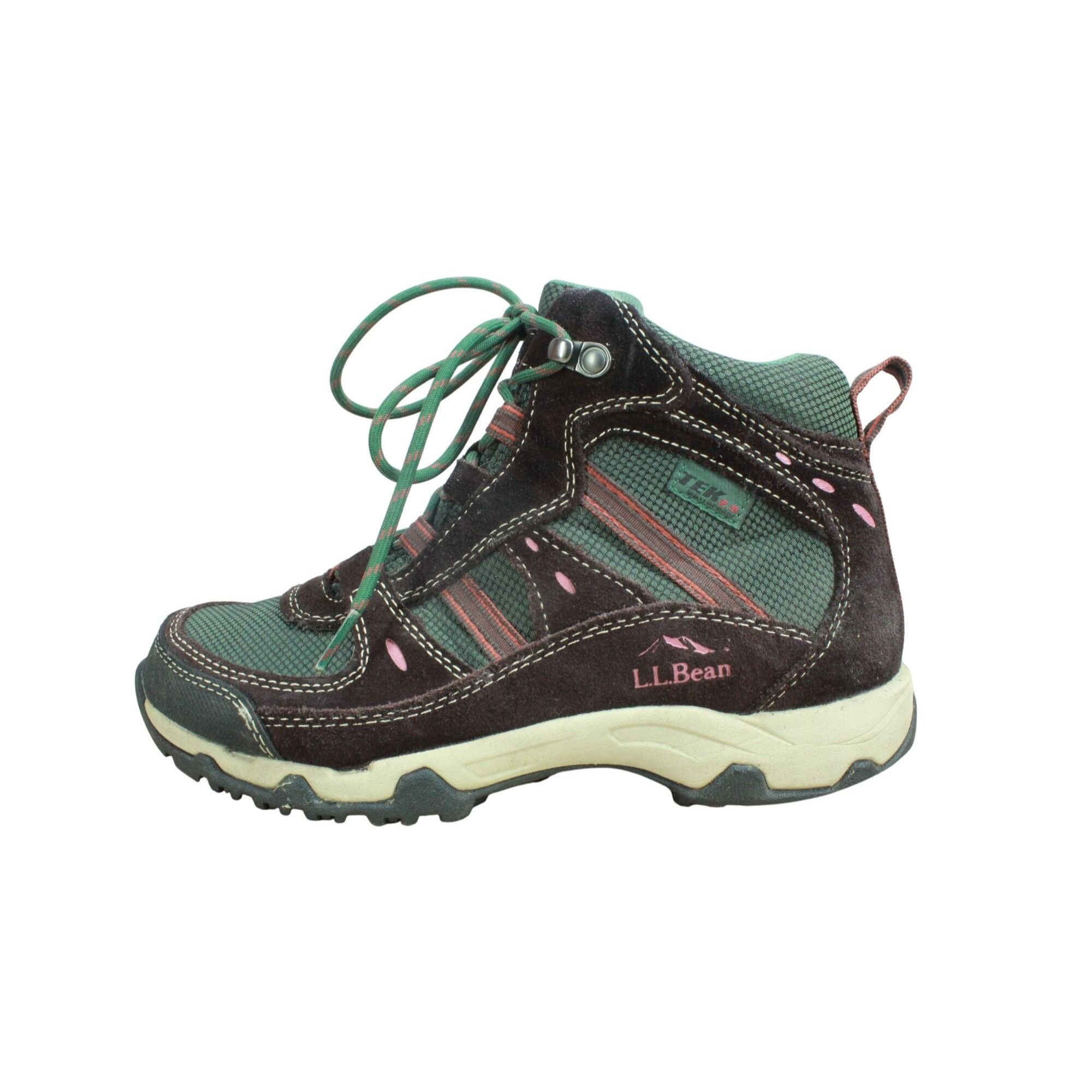 L.L. Bean LL Bean Women's Trail Model 4 Hiking Boots Green Brown Suede Size US 7 / IT 37 - 1 Thumbnail