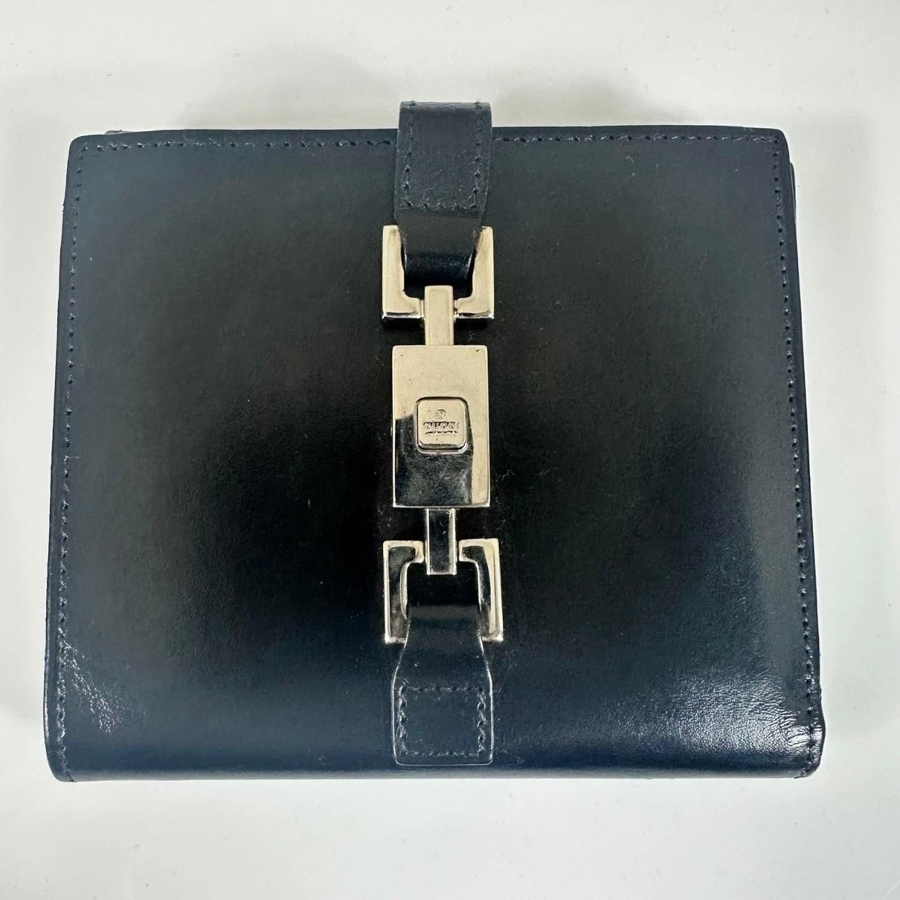 Gucci Vintage Gucci Black Leather Jackie Lock Wallet Size ONE SIZE - 1 Thumbnail
