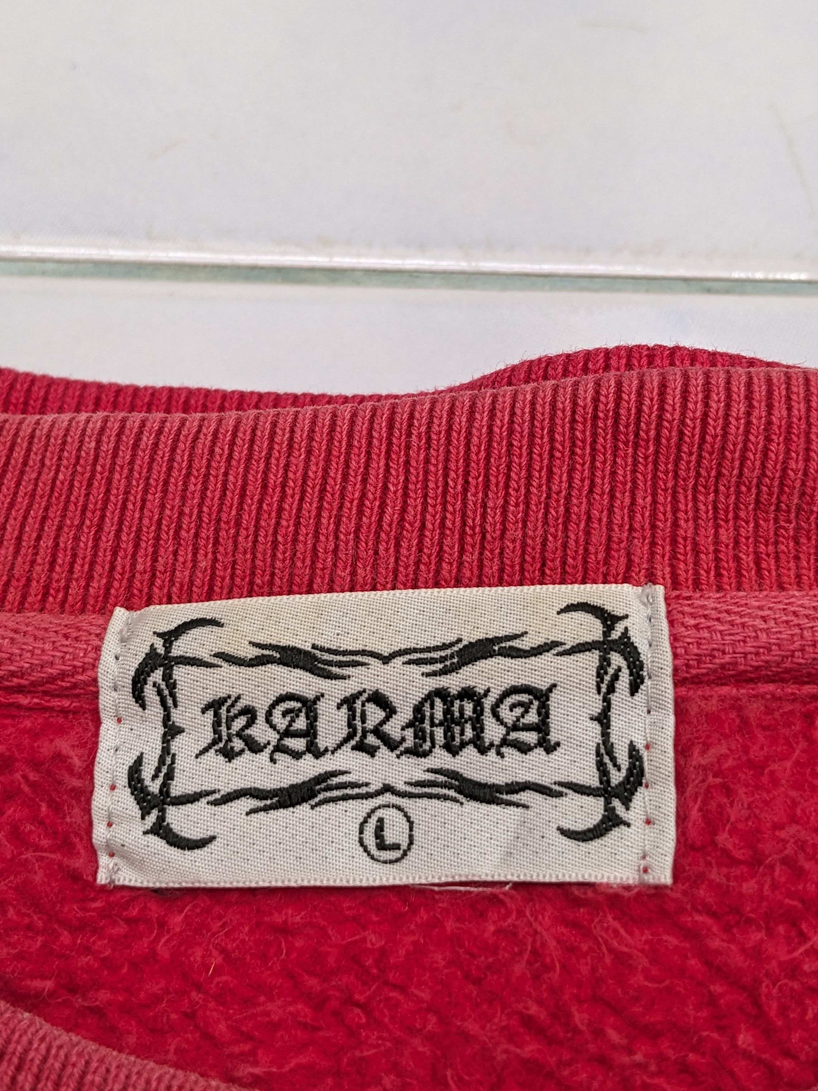 Japanese Brand Vintage 90s Karma Los Angeles Gothic Graphic Sweatshirt Size US L / EU 52-54 / 3 - 16 Thumbnail