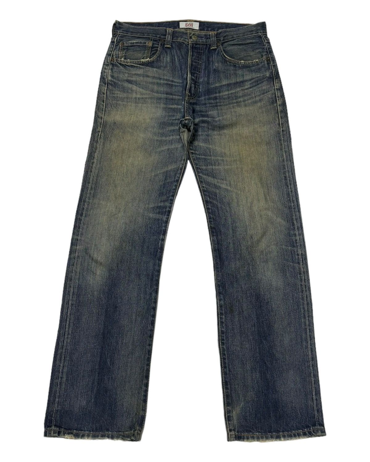 Levi's 🔥VINTAGE LEVIS 501 STRAIGHT LEG BUTTON FLY DENIM JEANS Size US 33 - 1 Thumbnail