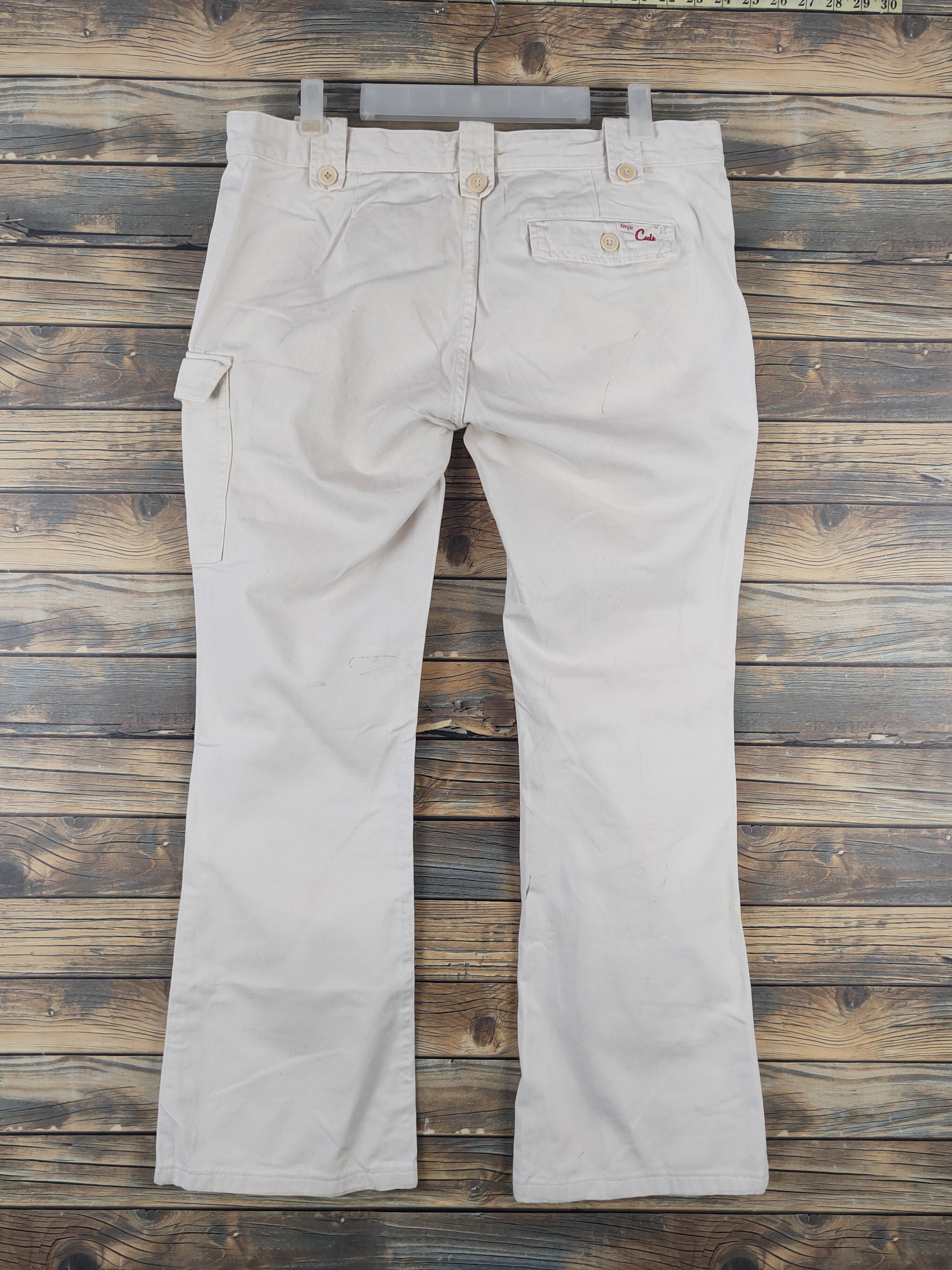 Japanese Brand DL Blue Cult Ivory Multipocket Tactical Cargo Pants #1791 Size 32" / US 10 / IT 46 - 7 Thumbnail
