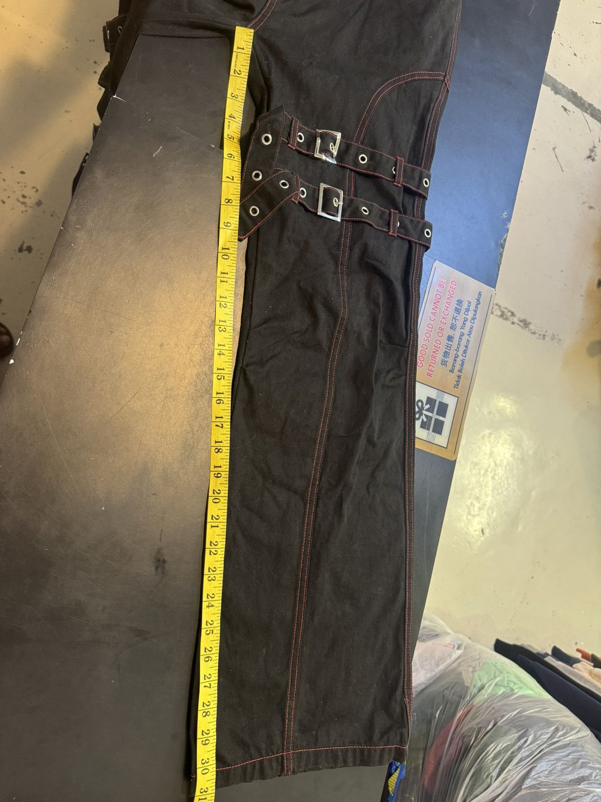 Japanese Brand Vintage Deorat Tactical Bondage Belt Riot Punk Flared Pants Size US 30 / EU 46 - 18 Thumbnail