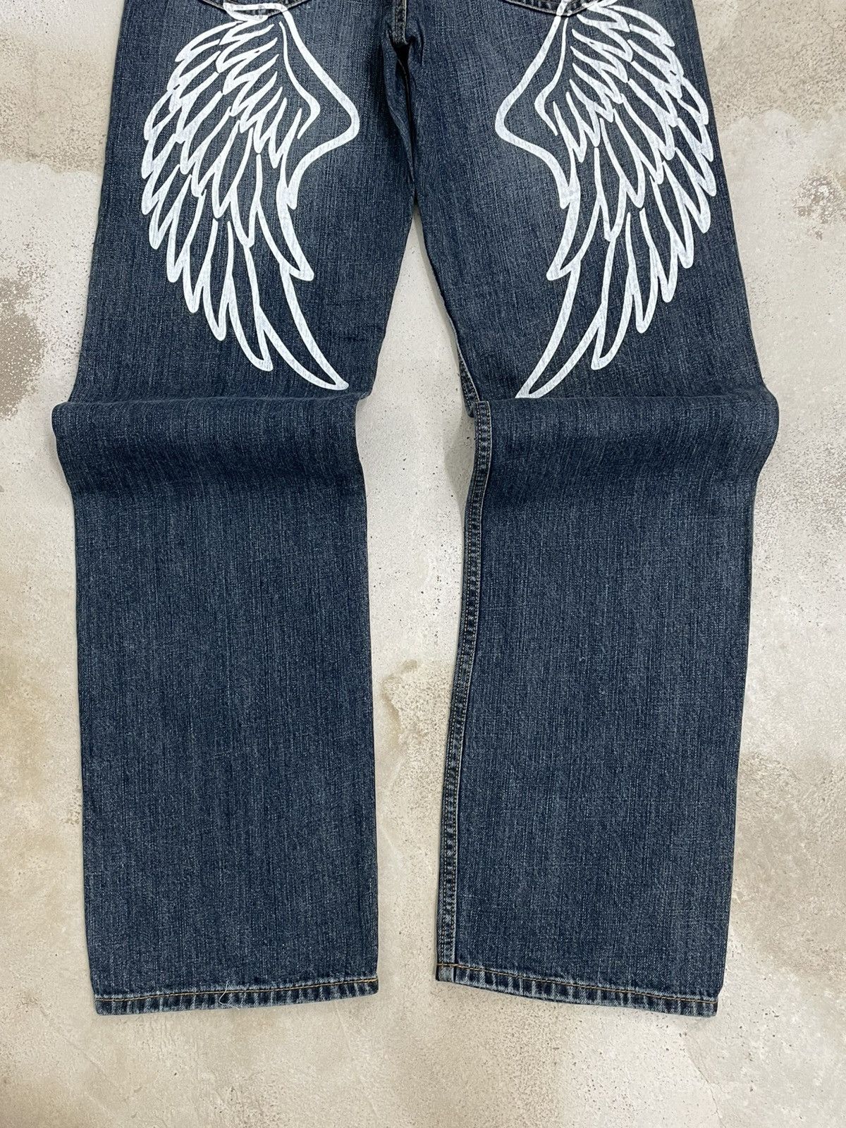 Hysteric Glamour Vintage Designer Japan Sorridere Affliction Emo Wing Denim Size US 29 - 2 Thumbnail
