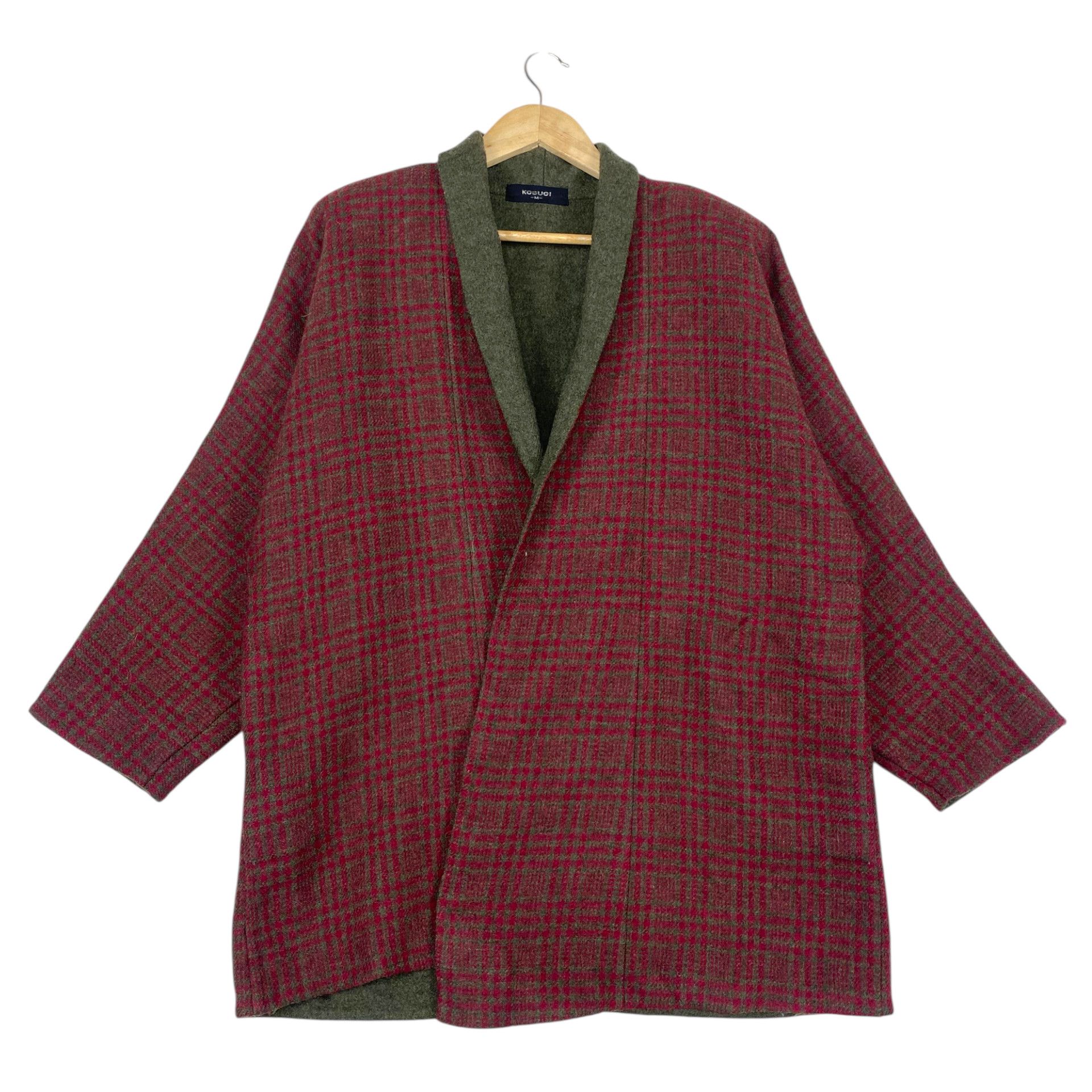 Japanese Brand 💥80s KOSUGI KIMONO JAPAN TARTAN WOOL Size US M / EU 48-50 / 2 - 4 Thumbnail