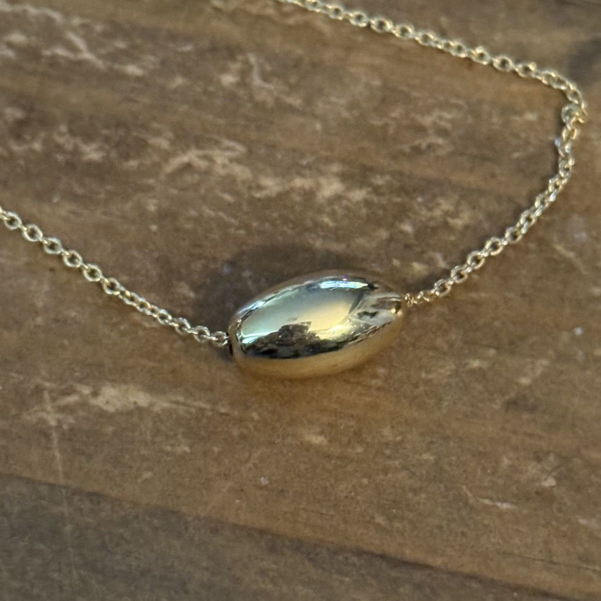 Other Gold tone sliding oval bead pendant necklace Size ONE SIZE - 3 Thumbnail