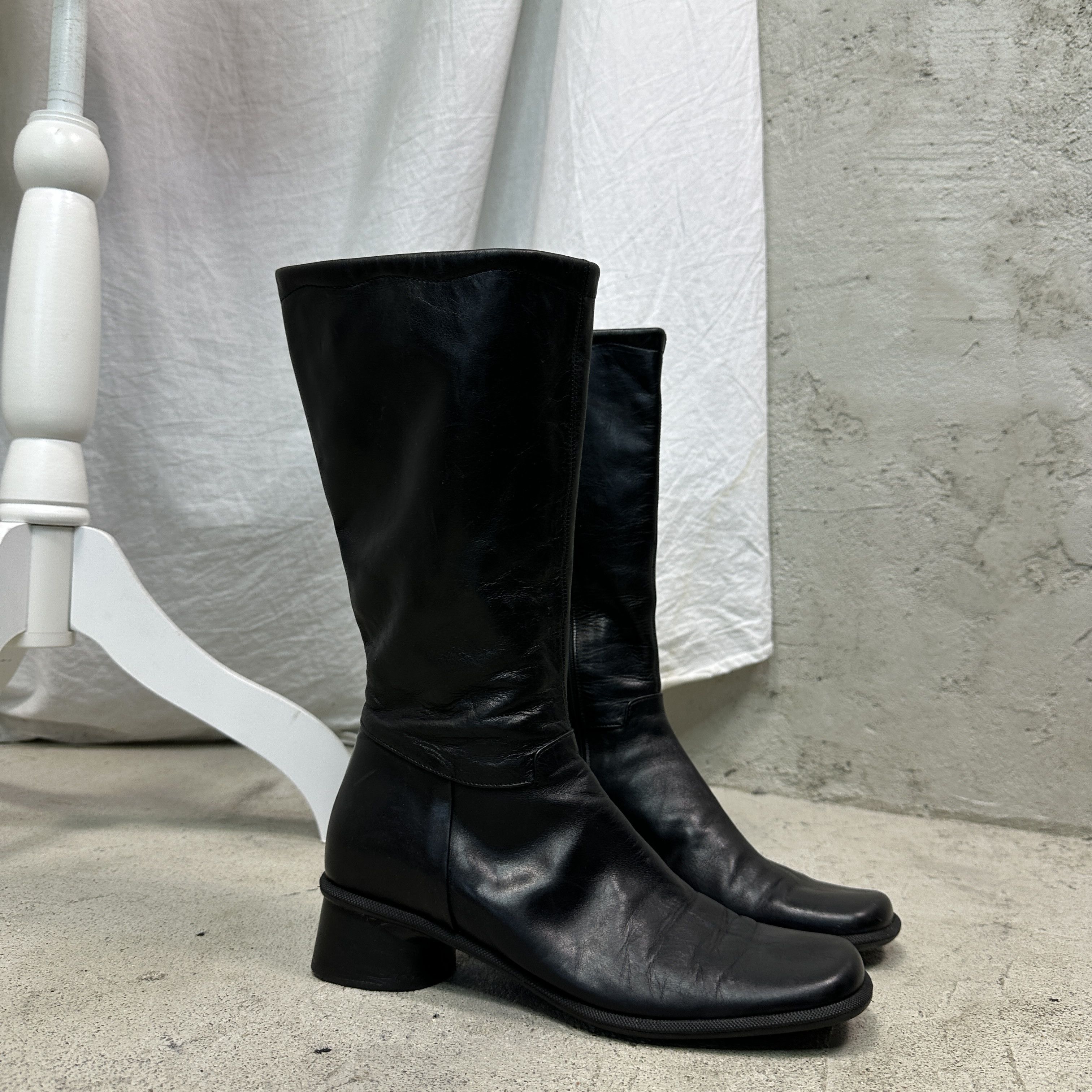 Vintage Vintage Avant Garde Leather Biker Pointy Boots Y2K Size US 8 / IT 38 - 5 Thumbnail