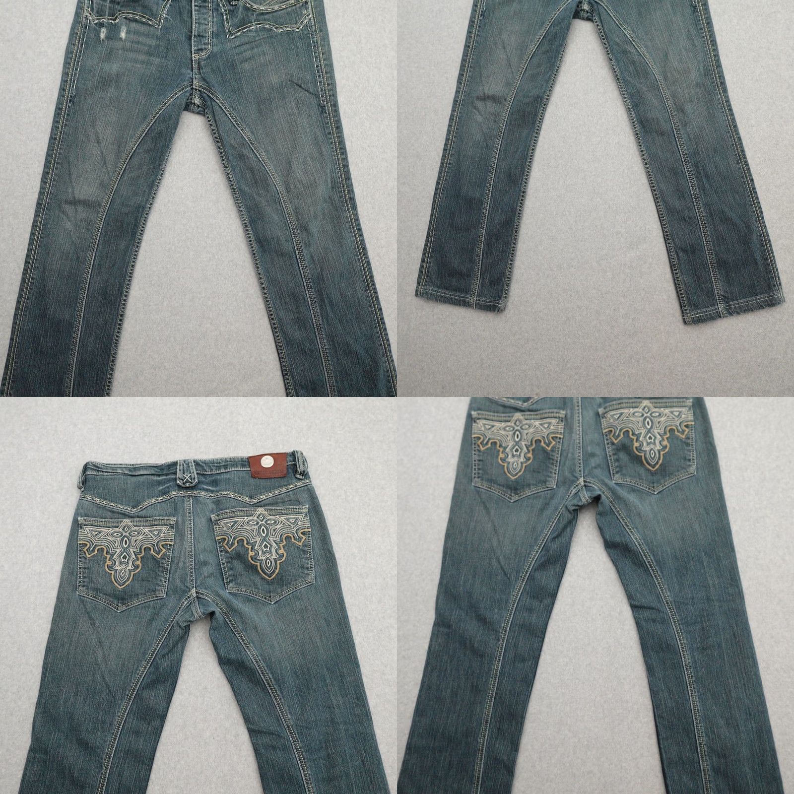Denime VINTAGE ANTIK Denim Jeans Womens Size 32 Blue Y2K Baggy Fit Size 24" / US 00 / IT 34 - 9 Thumbnail