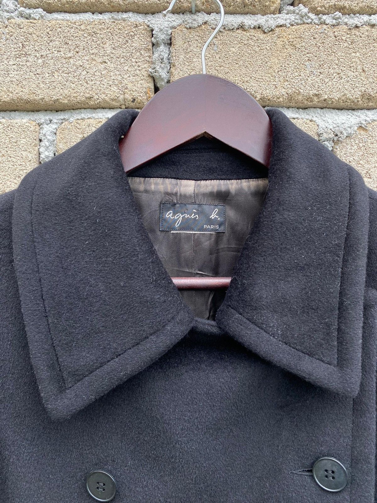 agnes b. Agneb b. Wool Long Coat Double Breast Size M / US 6-8 / IT 42-44 - 4 Thumbnail