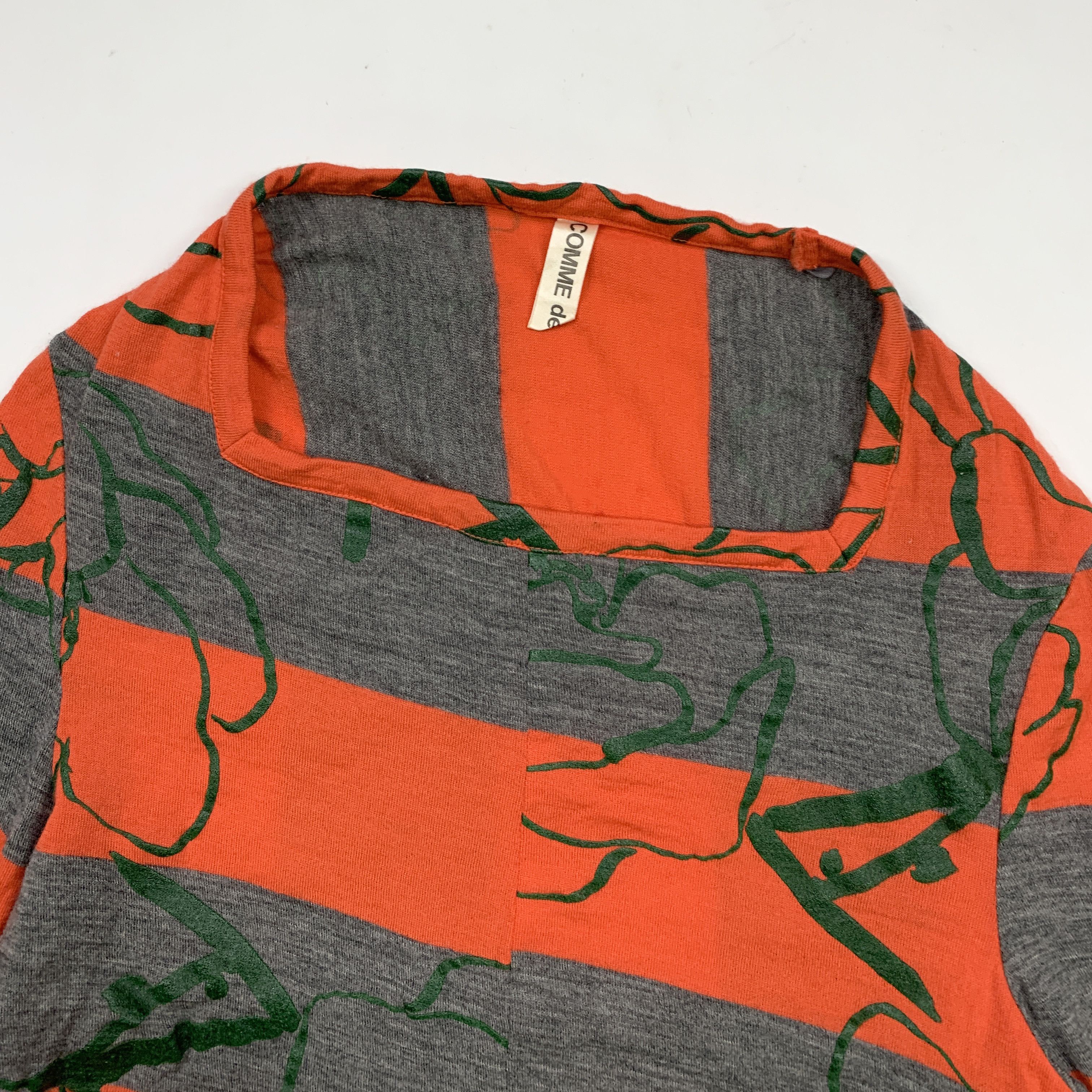 Comme des Garcons 1996 Flower Print Striped Shirt Size S / US 4 / IT 40 - 4 Thumbnail
