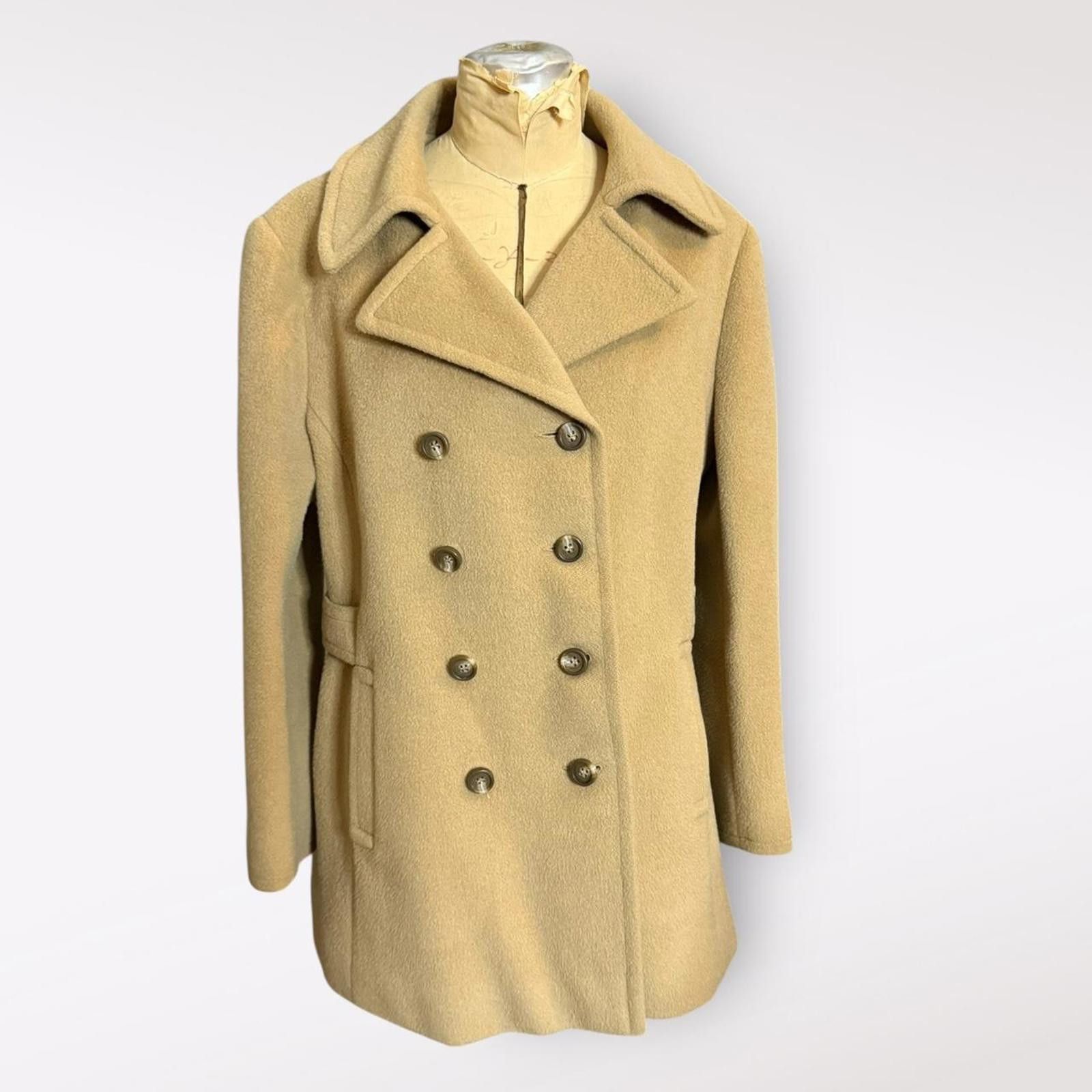 Lord & Taylor Lord & Taylor Women's Tan and Cream Coat Size L Size L / US 10 / IT 46 - 1 Thumbnail