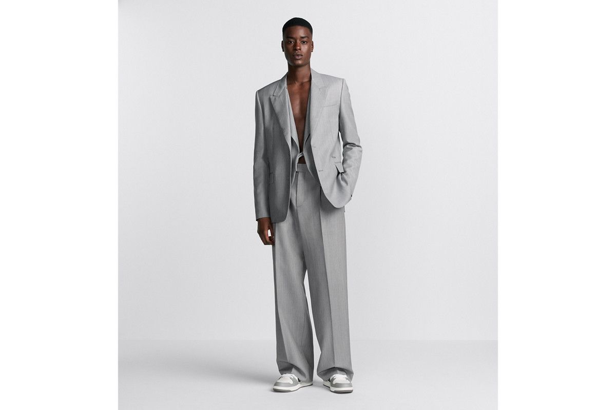 Dior o1bcso1str0226 Tailored Loose-Fit Pants in Grey Size US 30 / EU 46 - 4 Thumbnail