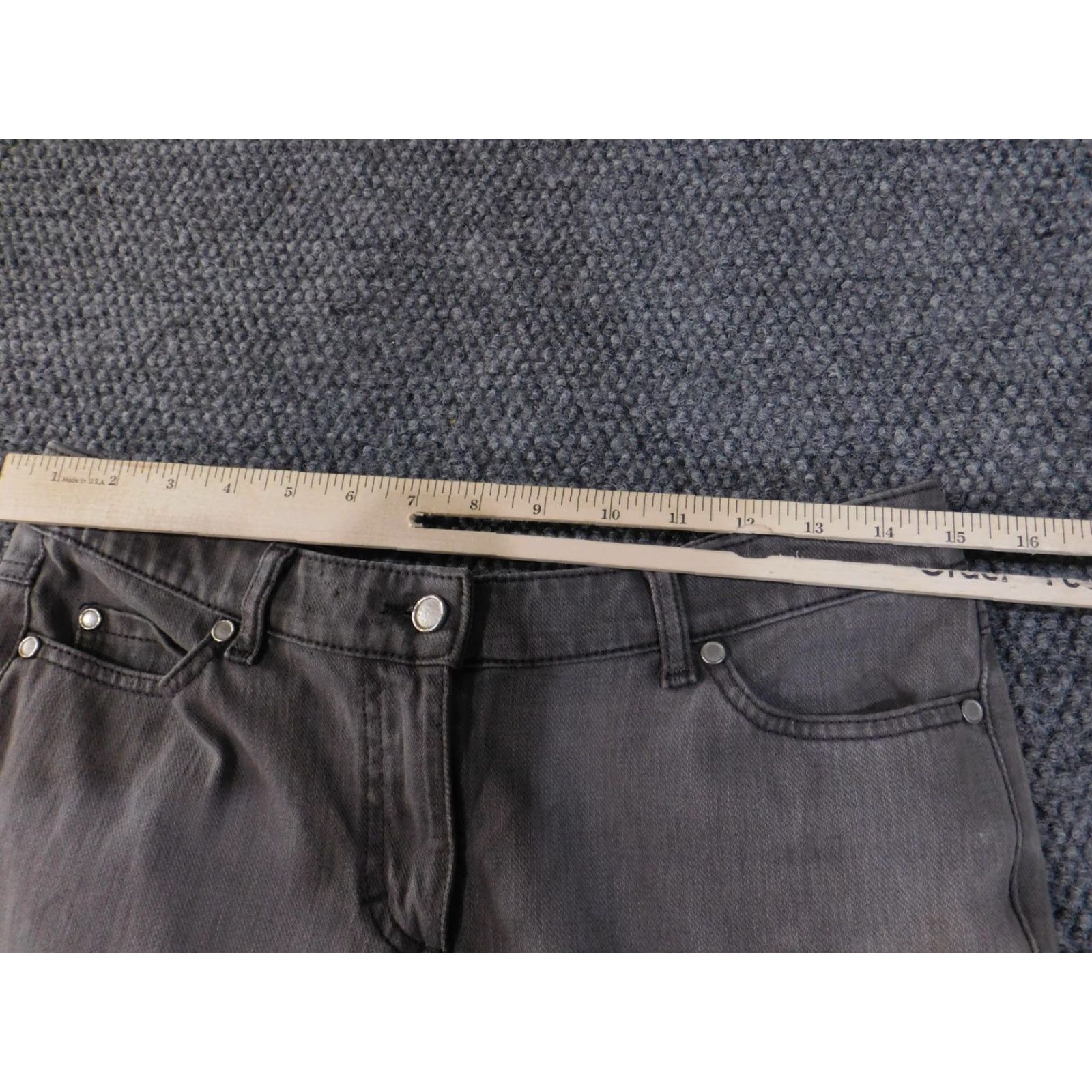 J.McLaughlin J. McLaughlin Pants Womens 6 Gray Straight Leg Stretch Cotton Spandex Denim Jeans Size 28" / US 6 / IT 42 - 5 Thumbnail