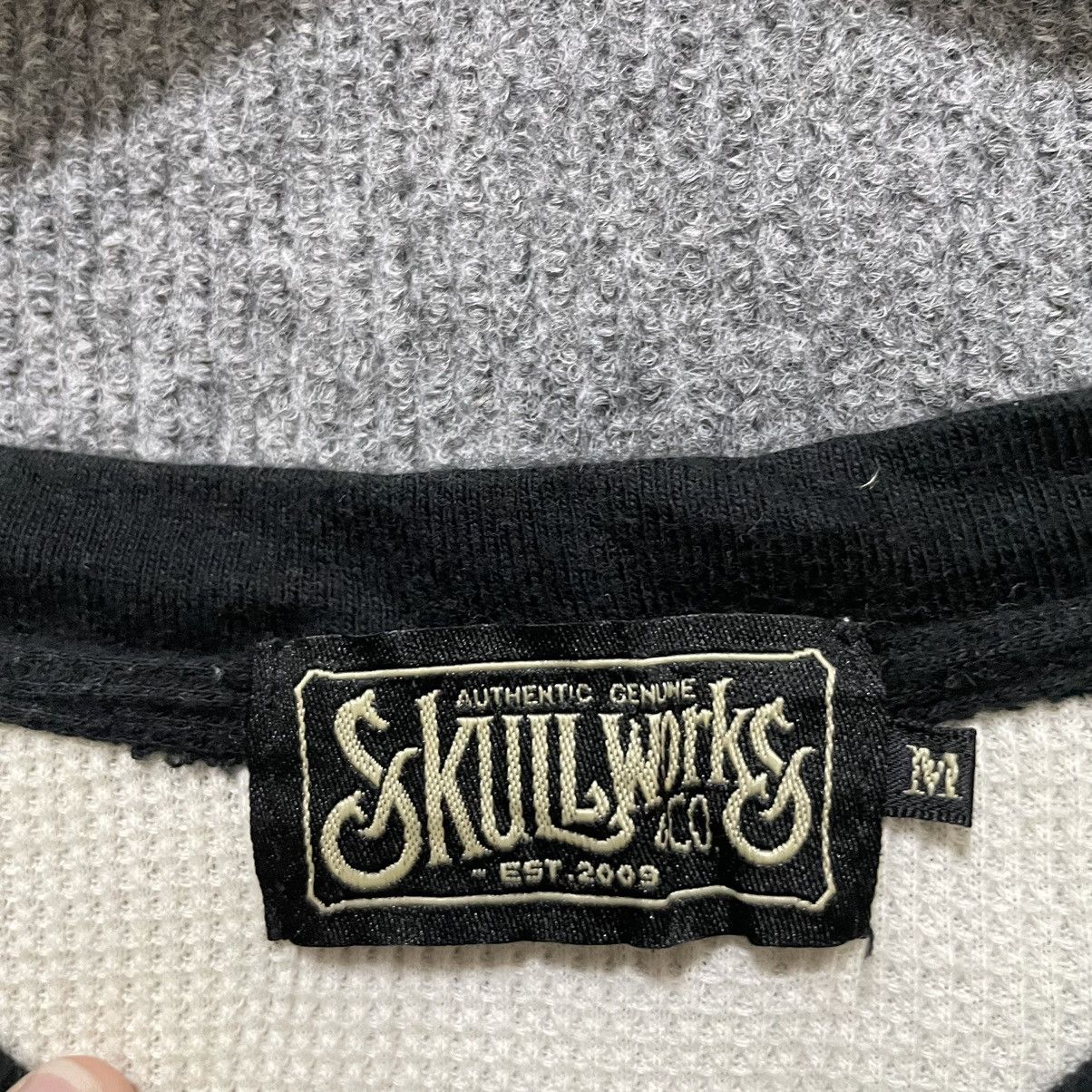 West Coast Choppers Vintage Y2K Skull Works Motorcycle L/S Waffle T Shirt Size US L / EU 52-54 / 3 - 3 Thumbnail