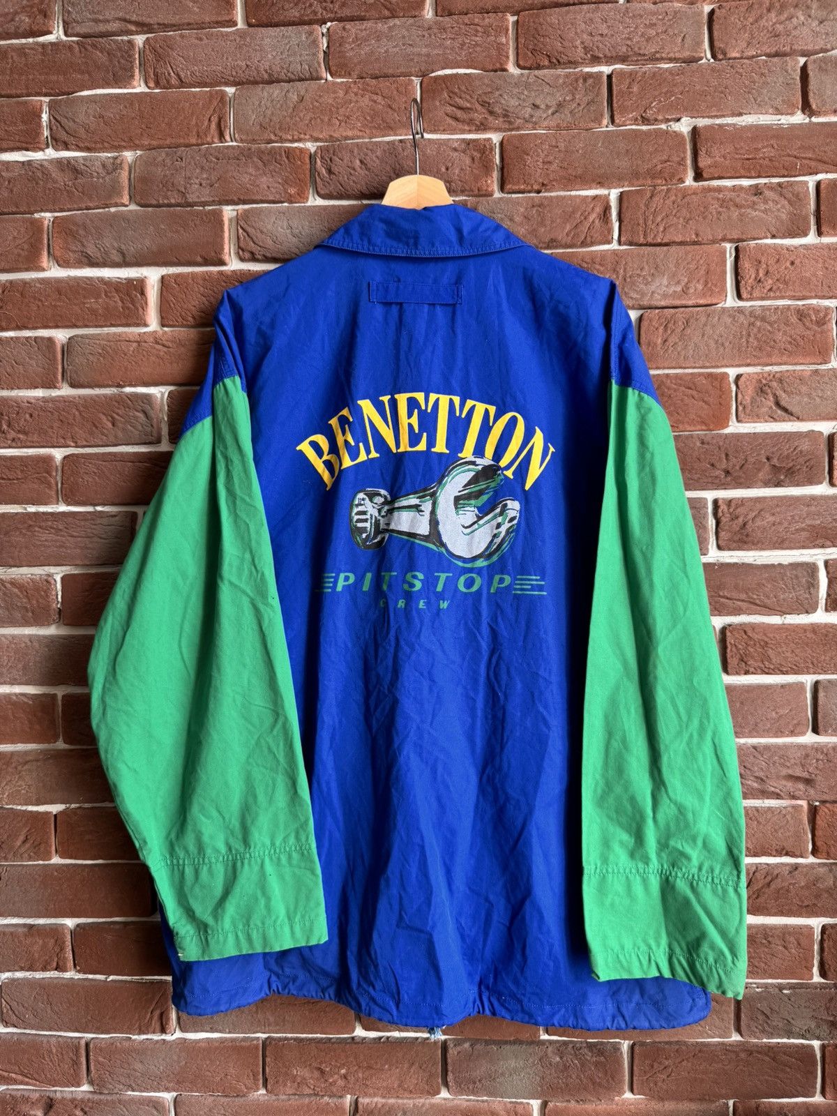 Benetton Vintage Benetton F1 Pitstop Crew Racing Team Light Jacket Size US L / EU 52-54 / 3 - 1 Thumbnail