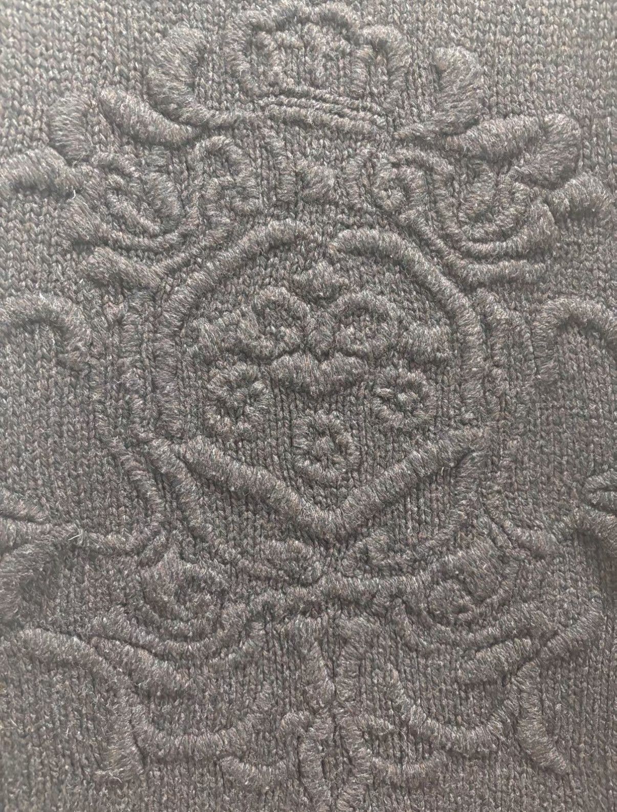 Dolce & Gabbana Dolce & Gabbana Embossed Crown Pattern Thick Wool Sweater J2 Size US M / EU 48-50 / 2 - 3 Thumbnail
