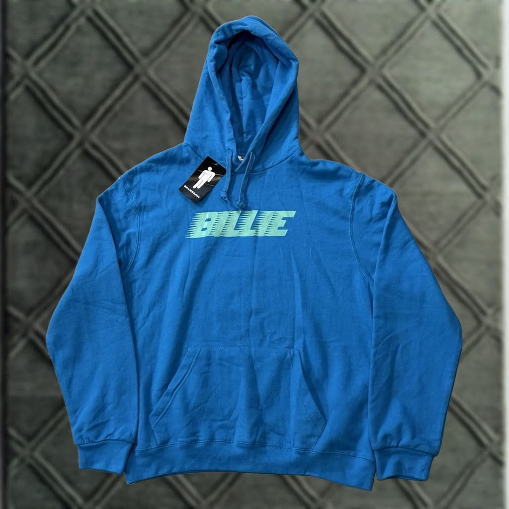 Bravado Bravado Billie Eilish ‘Racer Logo & Blohsh’ Pullover Hooded Sweatshirt Large Neon Blue Music Celebrity Colorful Grunge Hip Hop Punk Mens Womens Size L / US 10 / IT 46 - 1 Thumbnail