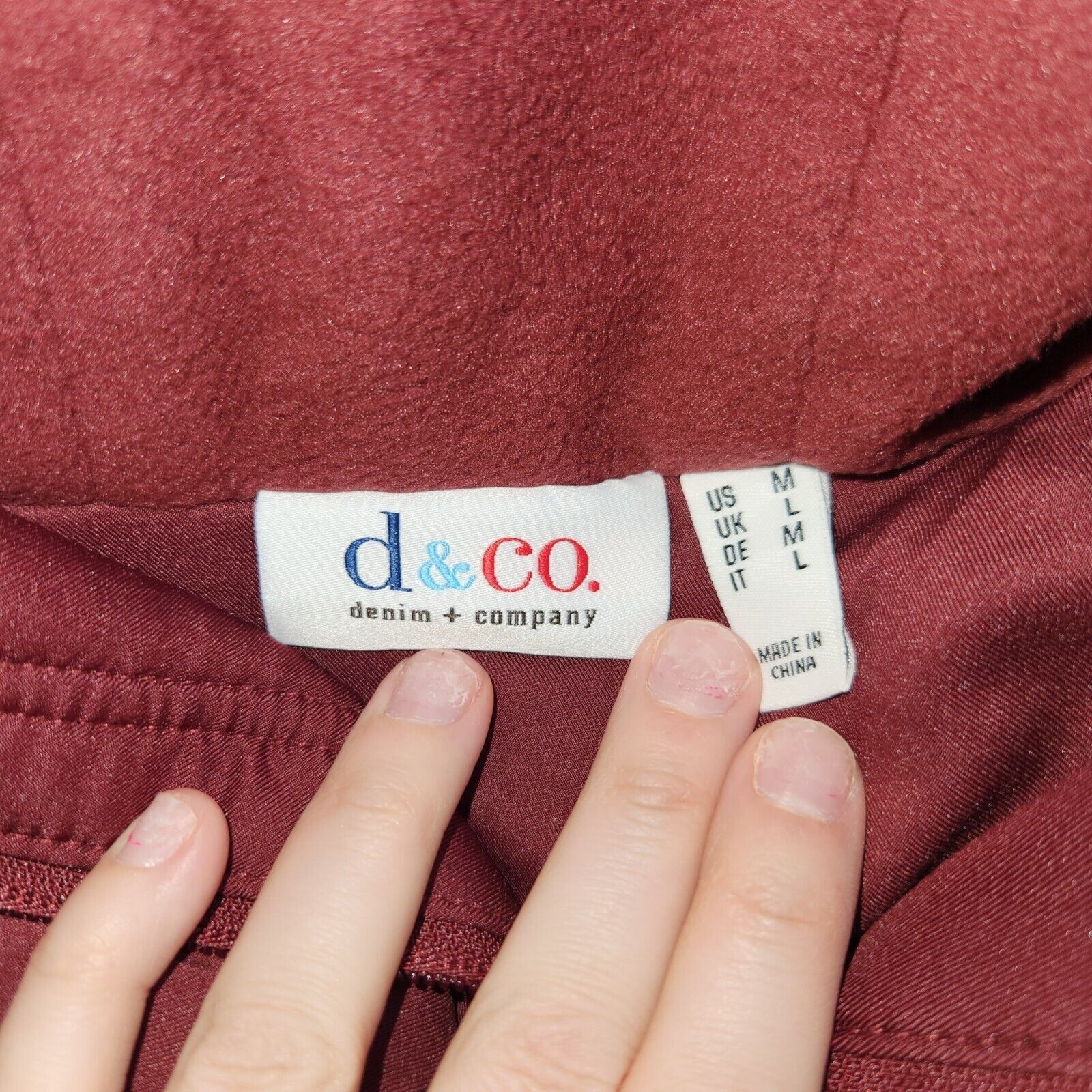 Denim & Co. Denim & Co Zip Front Twill Jacket Faux Fur Hood Wine Medium Size M / US 6-8 / IT 42-44 - 13 Thumbnail