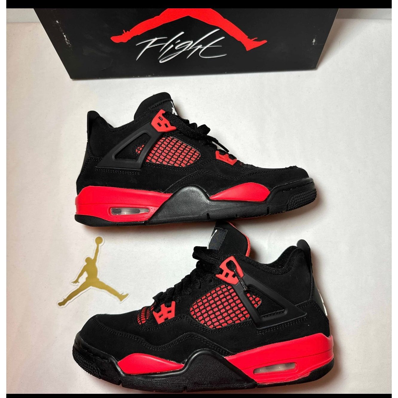 Jordan Brand × Nike Size 6.5 - Nike Air Jordan 4 Retro GS Red Thunder Size US 6.5 / EU 39-40 - 2 Thumbnail