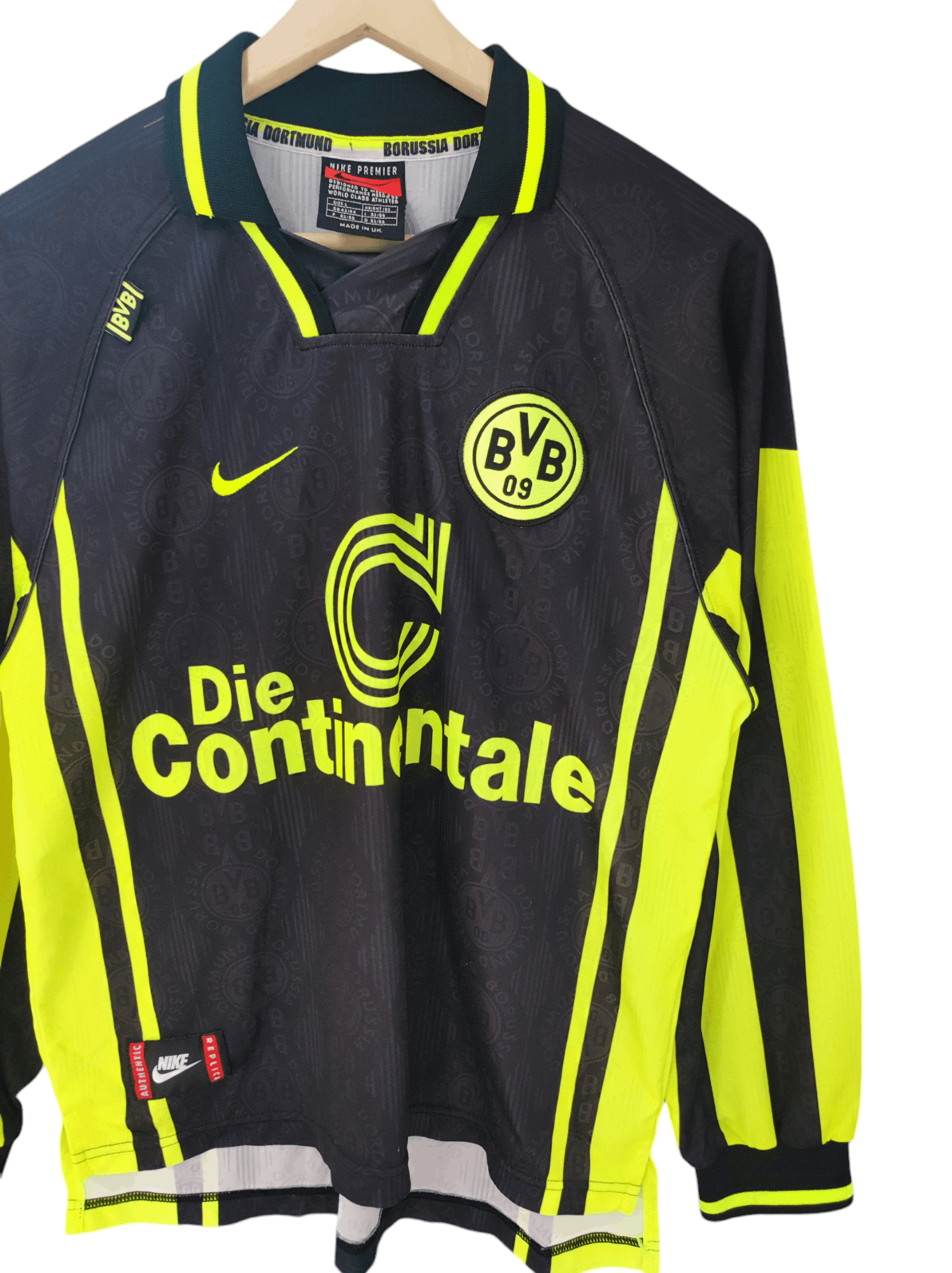 Nike × Vintage Borussia Dortmund Vintage 90s Longsleeve no 5 julio cesar Size US S / EU 44-46 / 1 - 4 Thumbnail