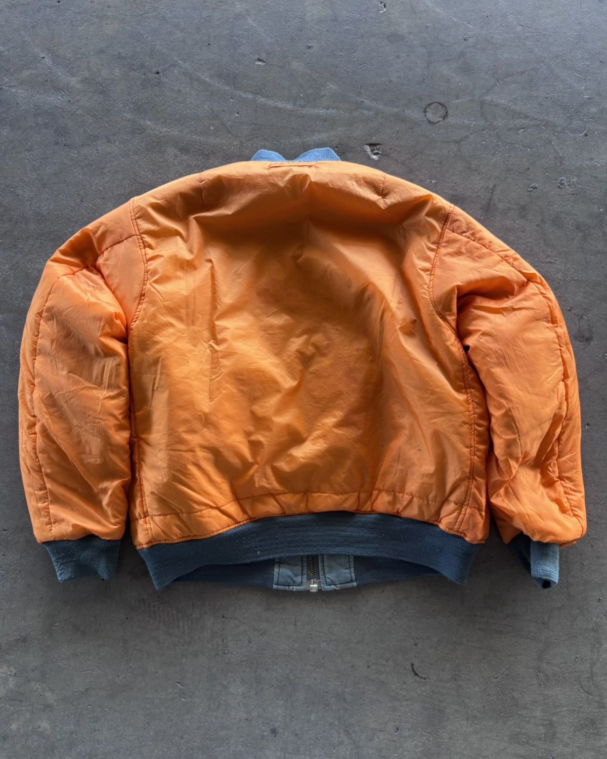 Alpha Industries 1990s Bomber Faded Grey Reversible Japan Jacket Size US L / EU 52-54 / 3 - 9 Thumbnail
