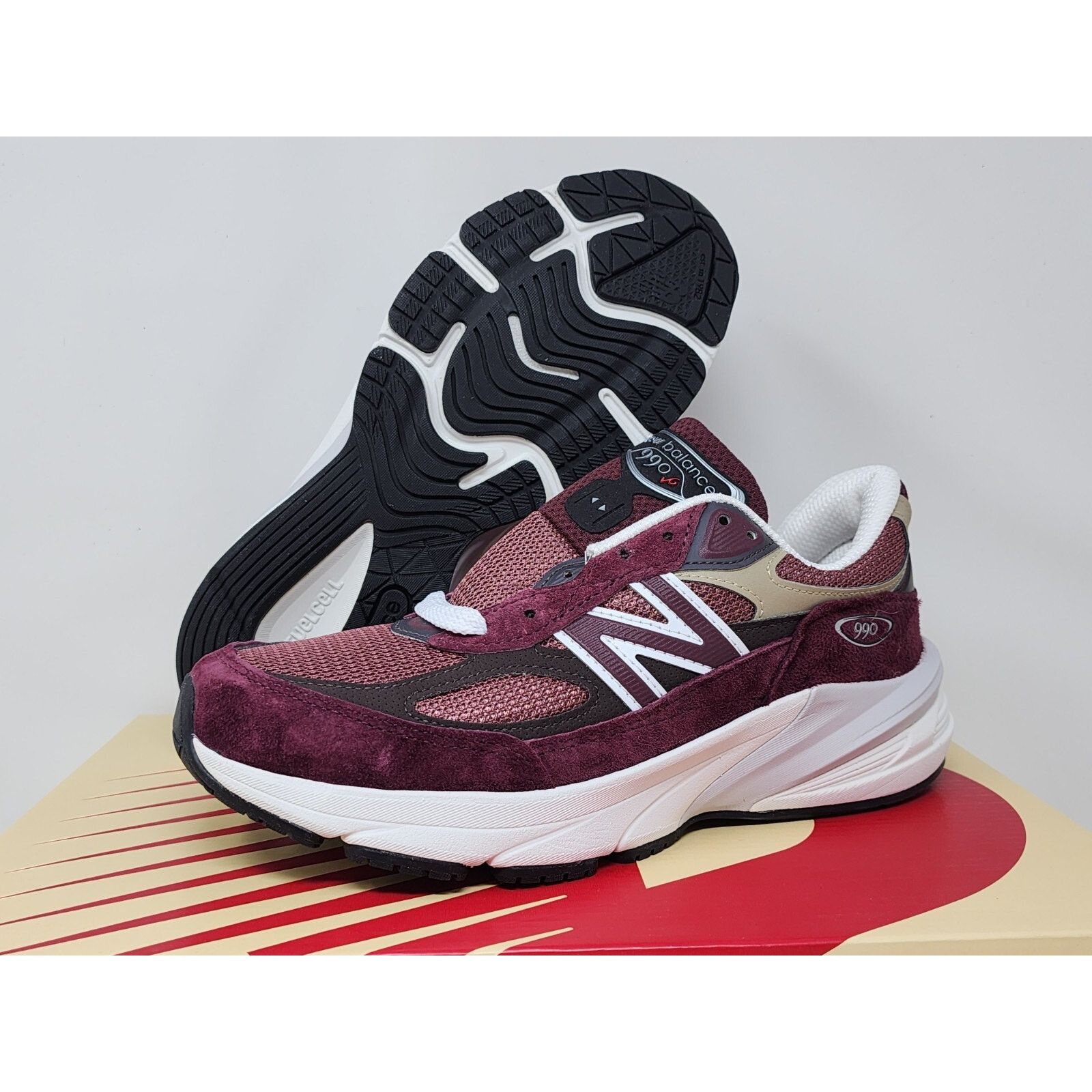 DS New Balance 990v6 Teddy Santis BURGUNDY TAN U990BT6