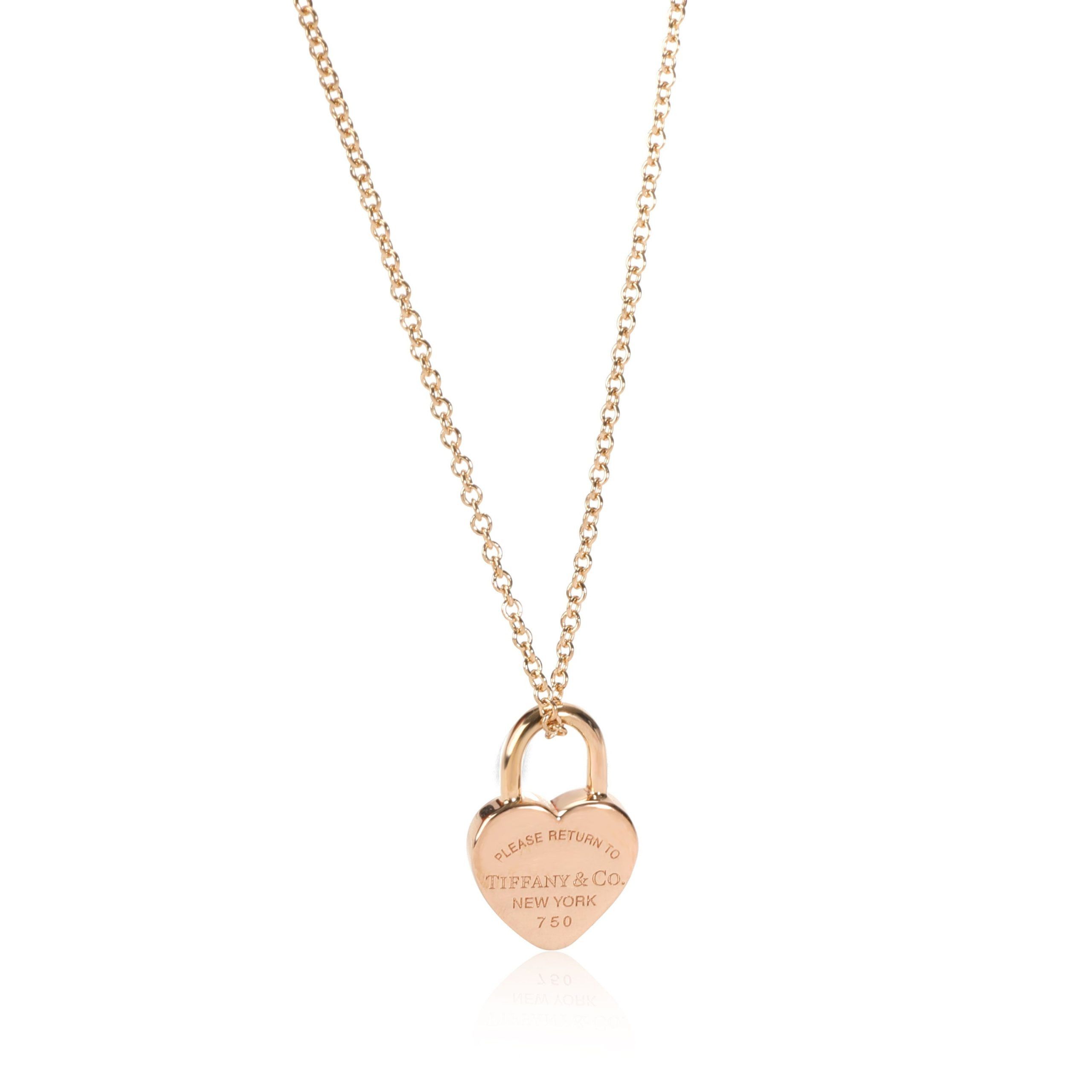 Return to Tiffany Mini Heart Lock Pendant in 18K Rose Gold - Main Image